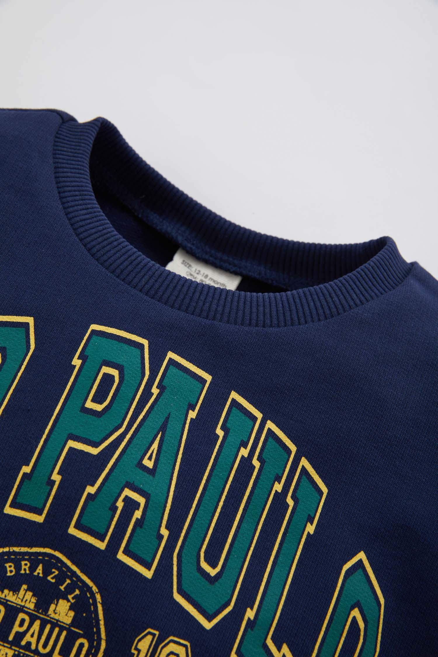 Baby Boy Slogan Printed Sweatshirt Sweatpants 2 Piece Set