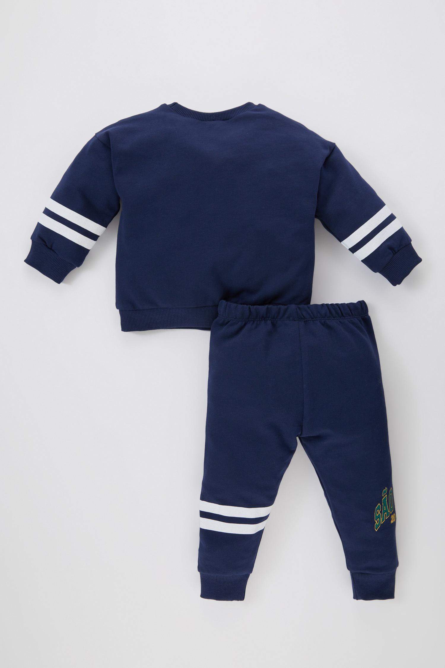 Baby Boy Slogan Printed Sweatshirt Sweatpants 2 Piece Set