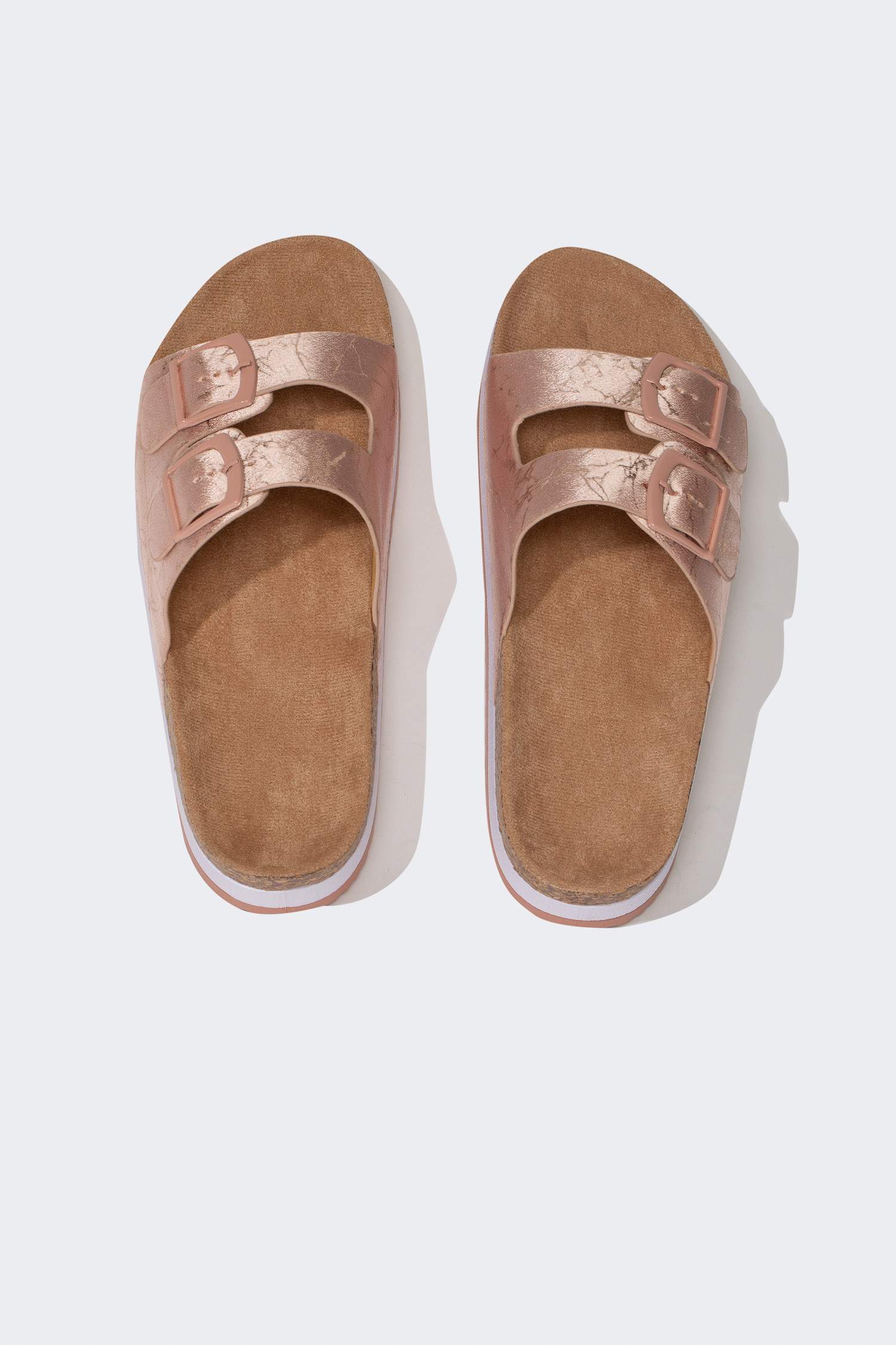 شبشب نسائي بكعب عالي بشريط مزدوج