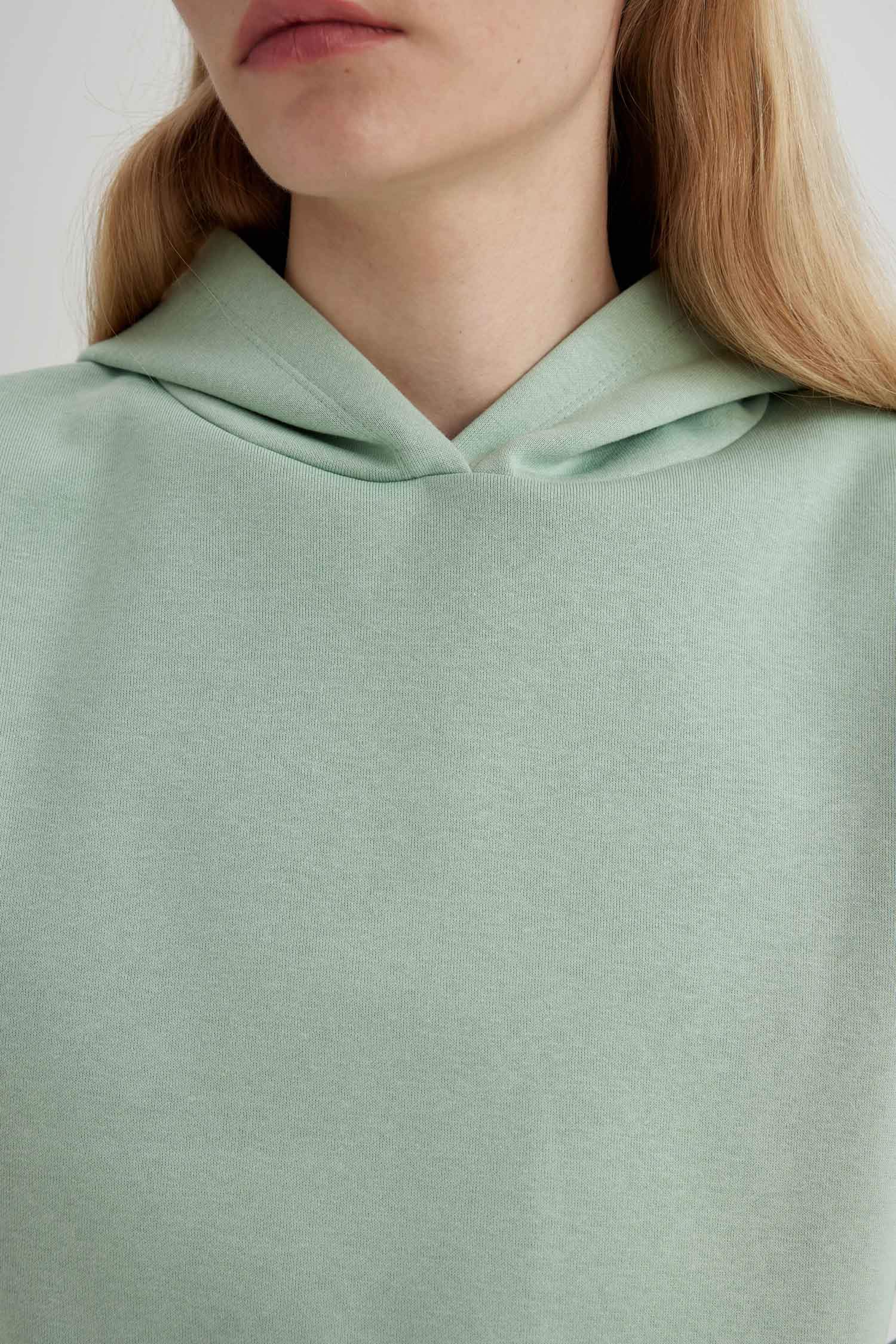 Boxy Fit Thick Hooded Sweatshirt