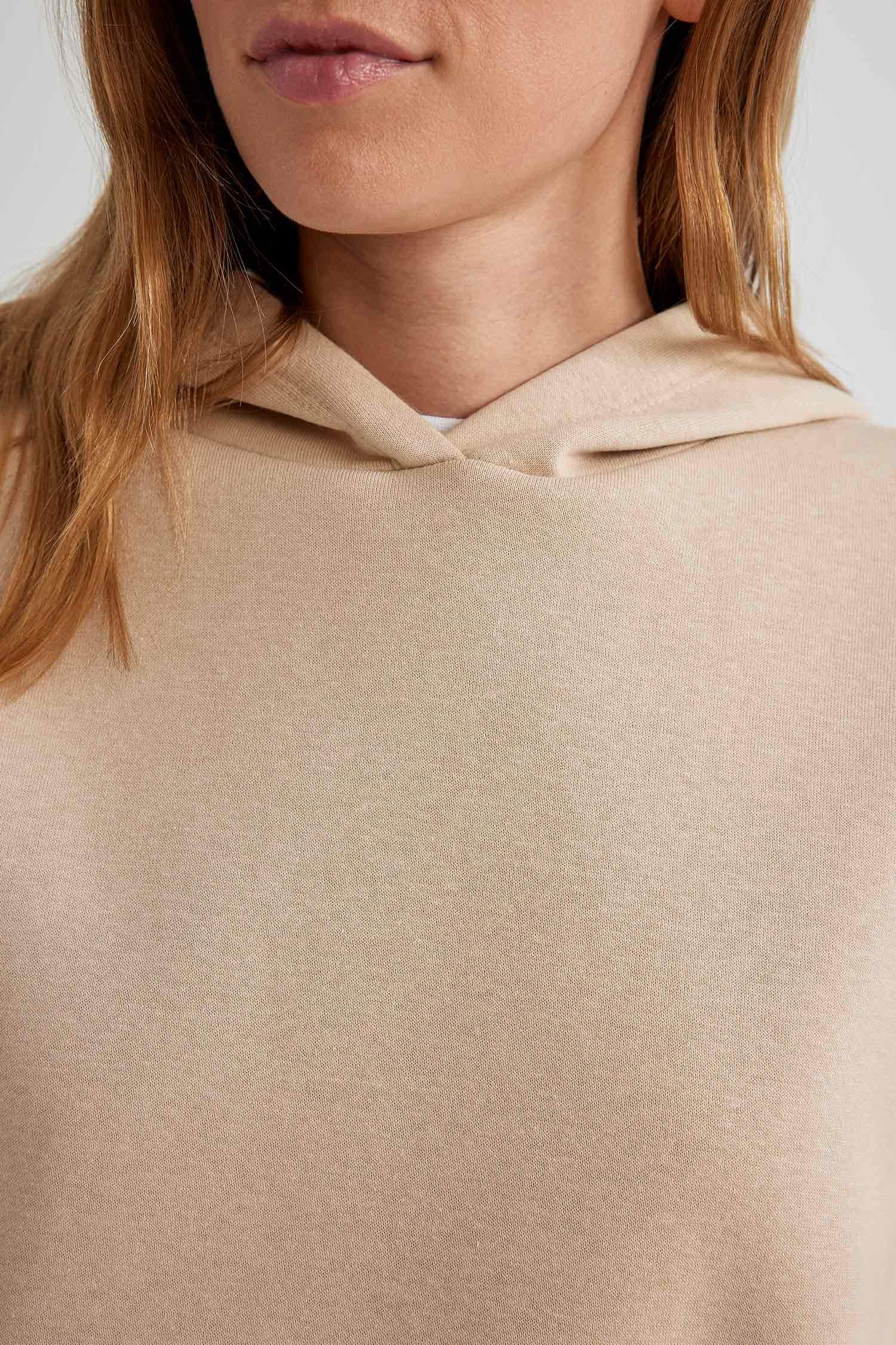 Boxy Fit Thick Hooded Sweatshirt