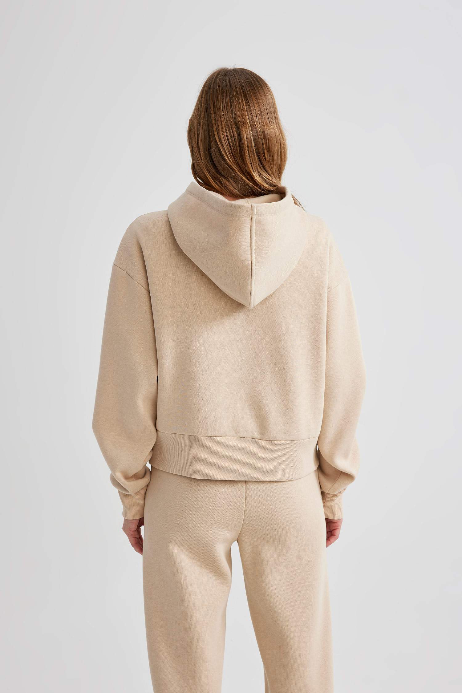 Boxy Fit Thick Hooded Sweatshirt