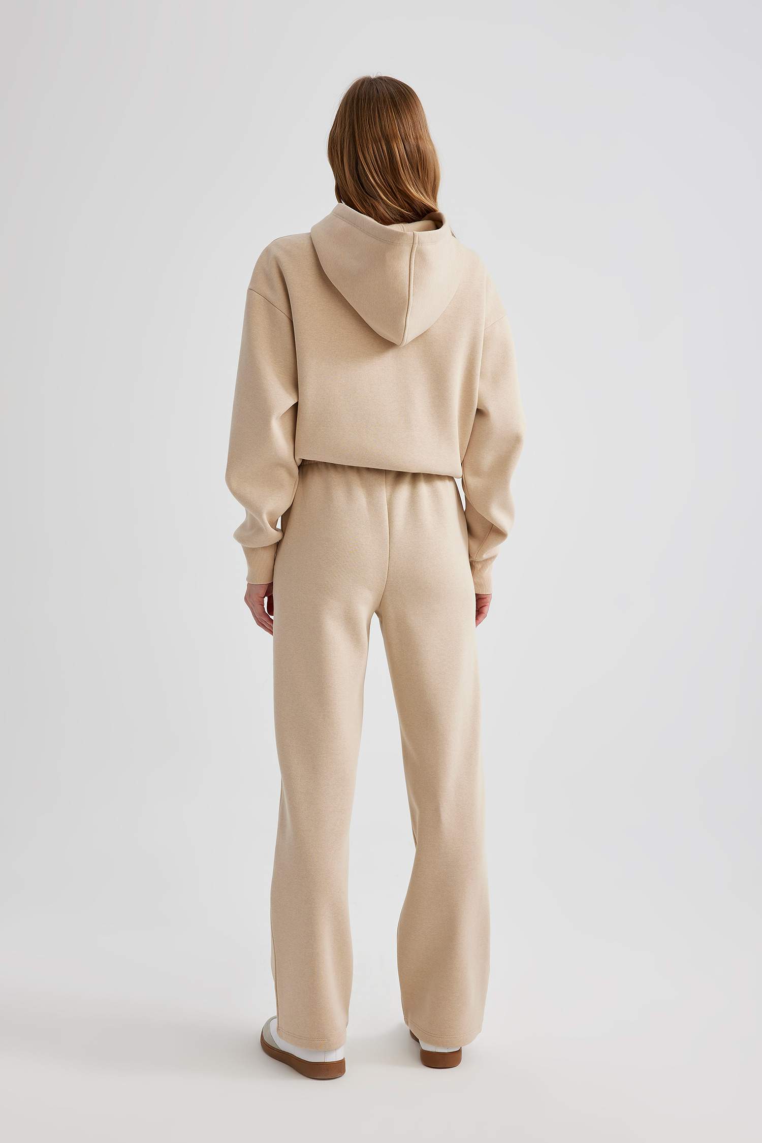 سروال سويت بانتس قماش سميك قصة عادية بجيب