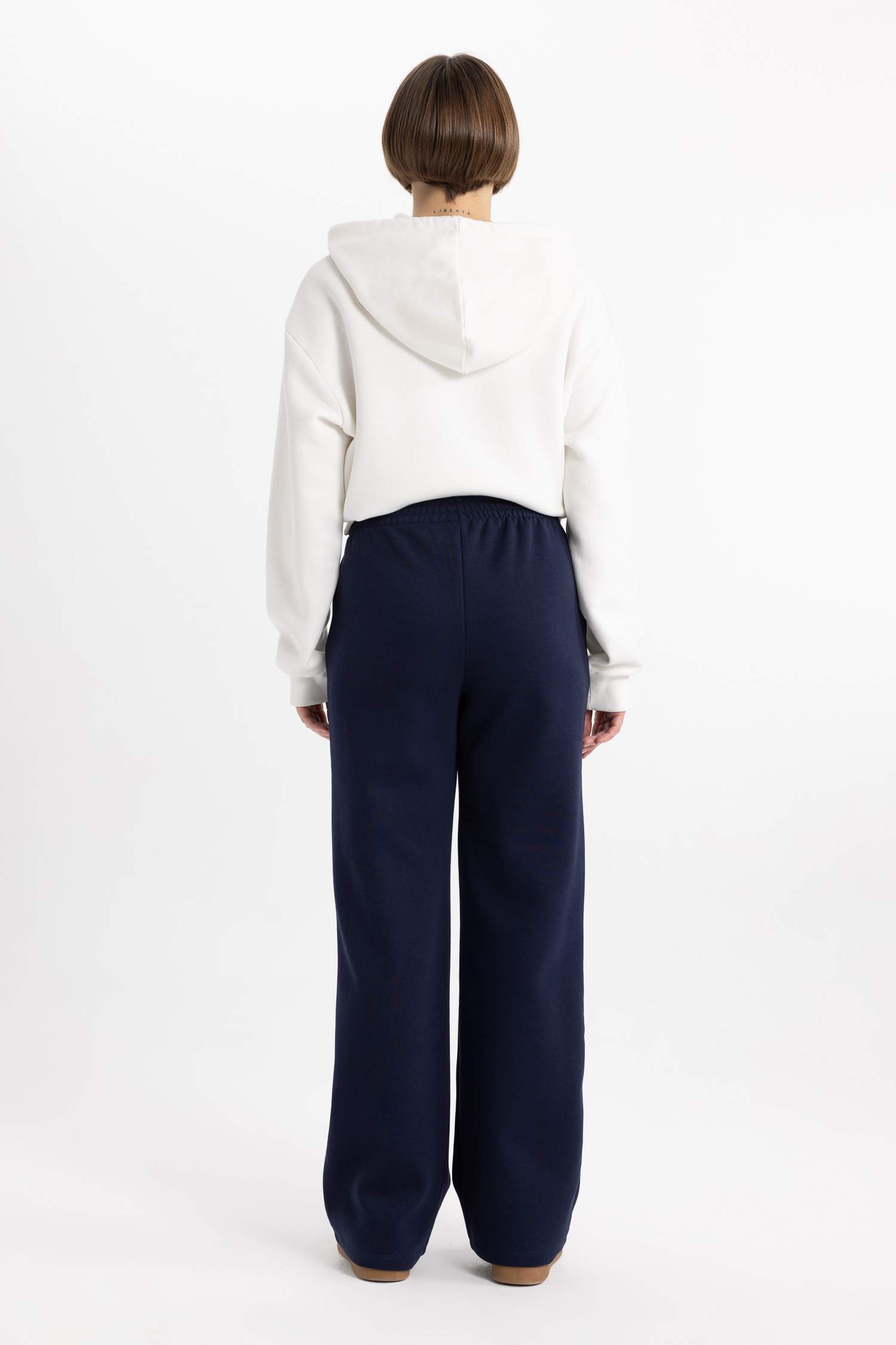 Pantalon de Jogging coupe régulière Taille Haute avec Poches et Jambes Droites