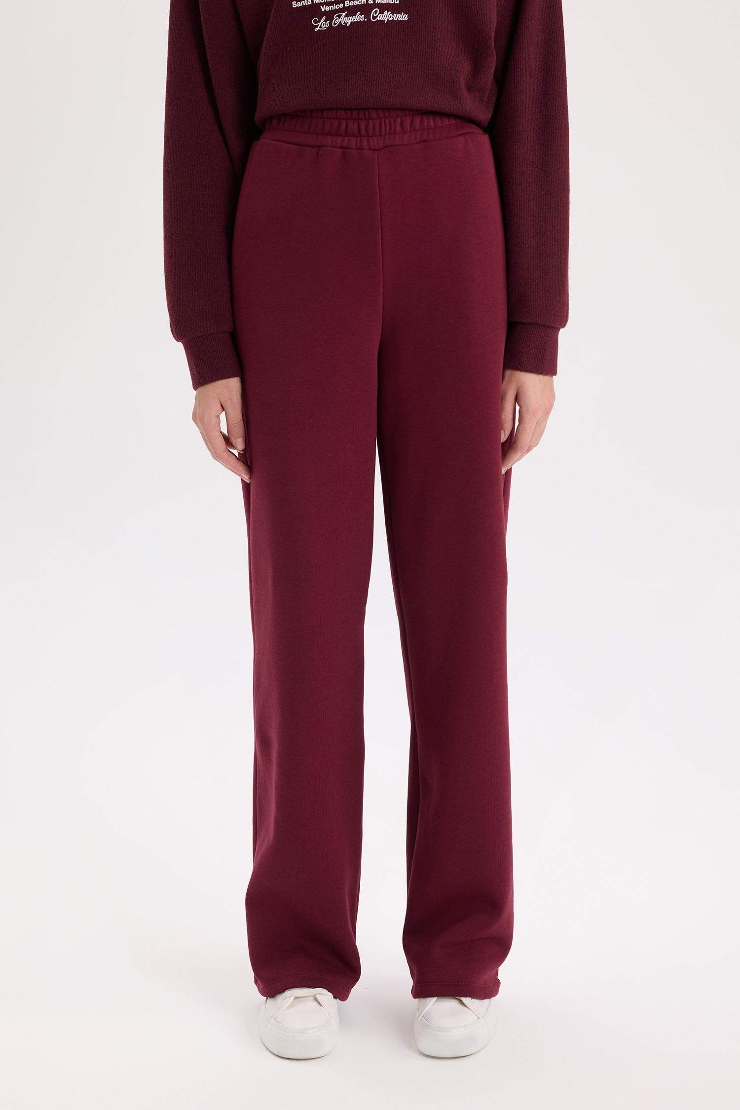 سروال بيزك قماش سميك قصة مستقيمة