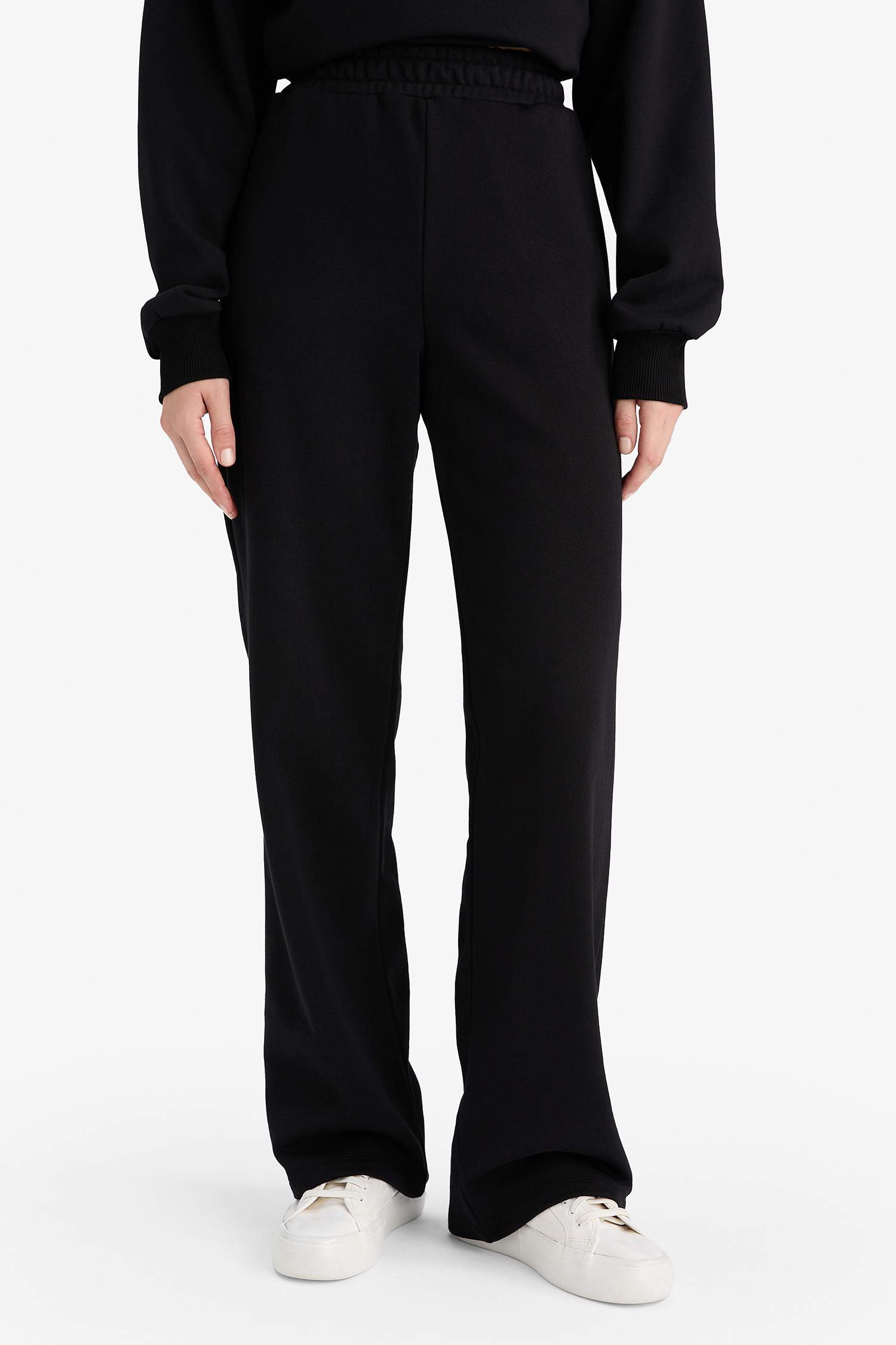 Straight Fit Basic High Waist Sweatpants