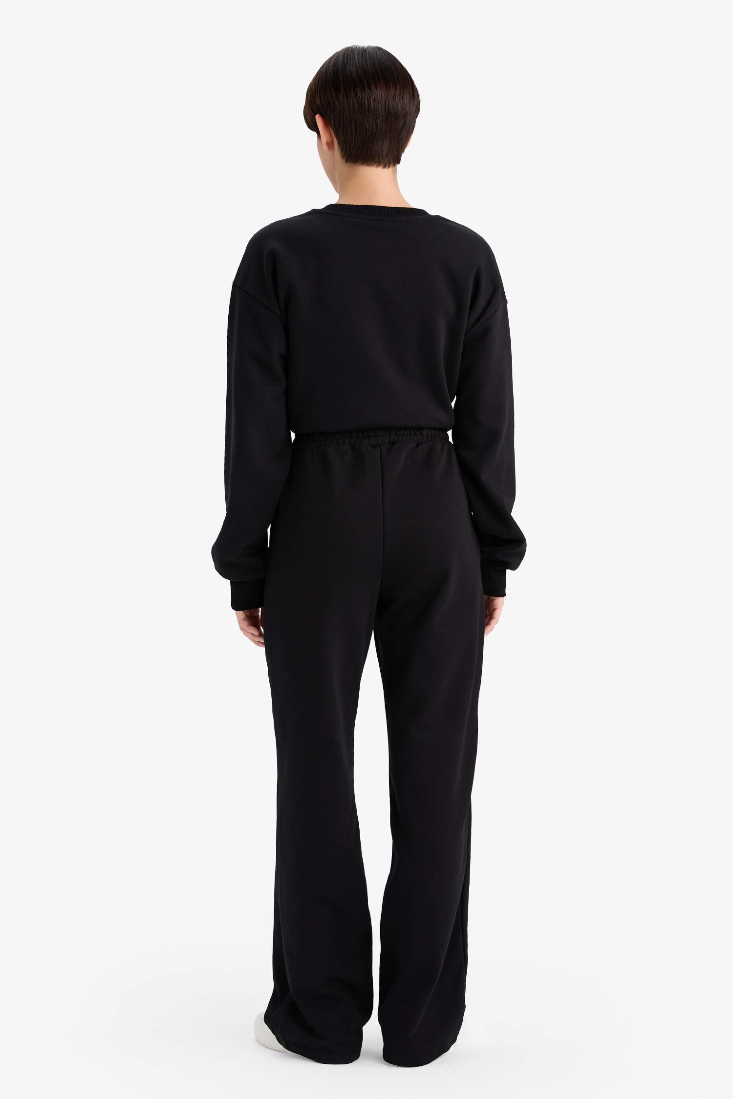 Straight Fit Basic High Waist Sweatpants