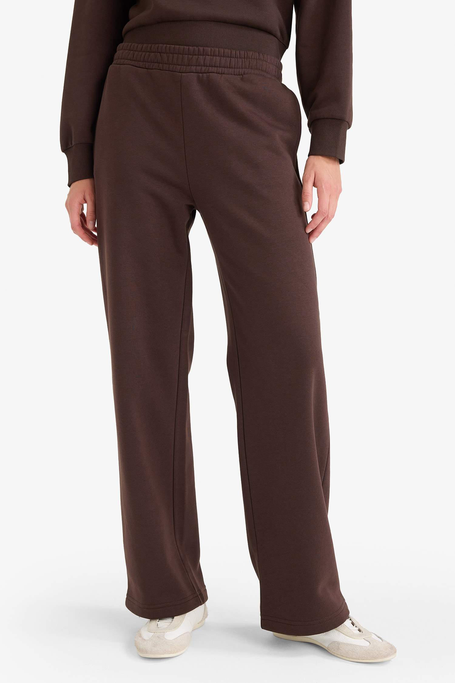 Straight Fit High Waist Thick Basic Sweatpants