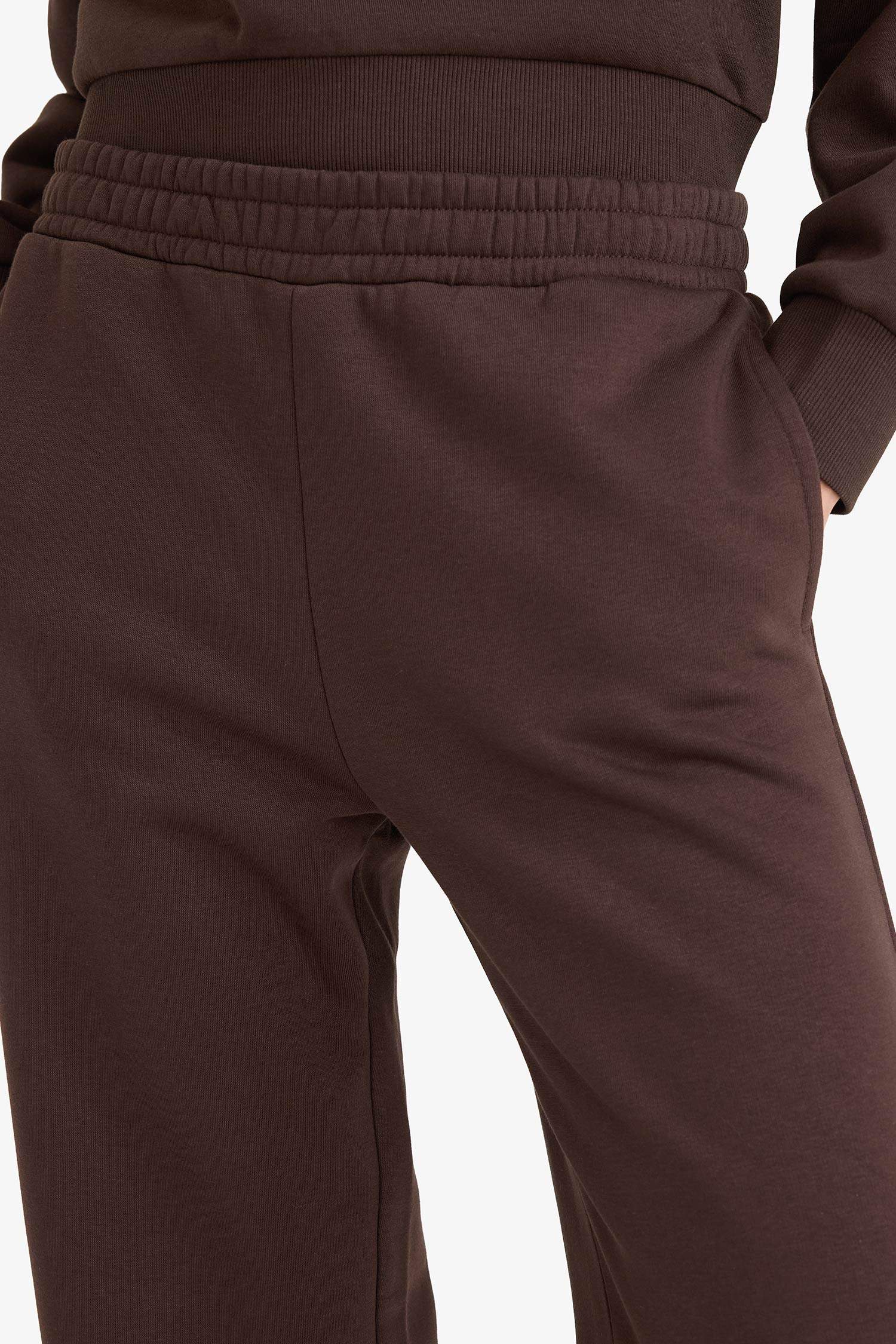 Straight Fit High Waist Thick Basic Sweatpants