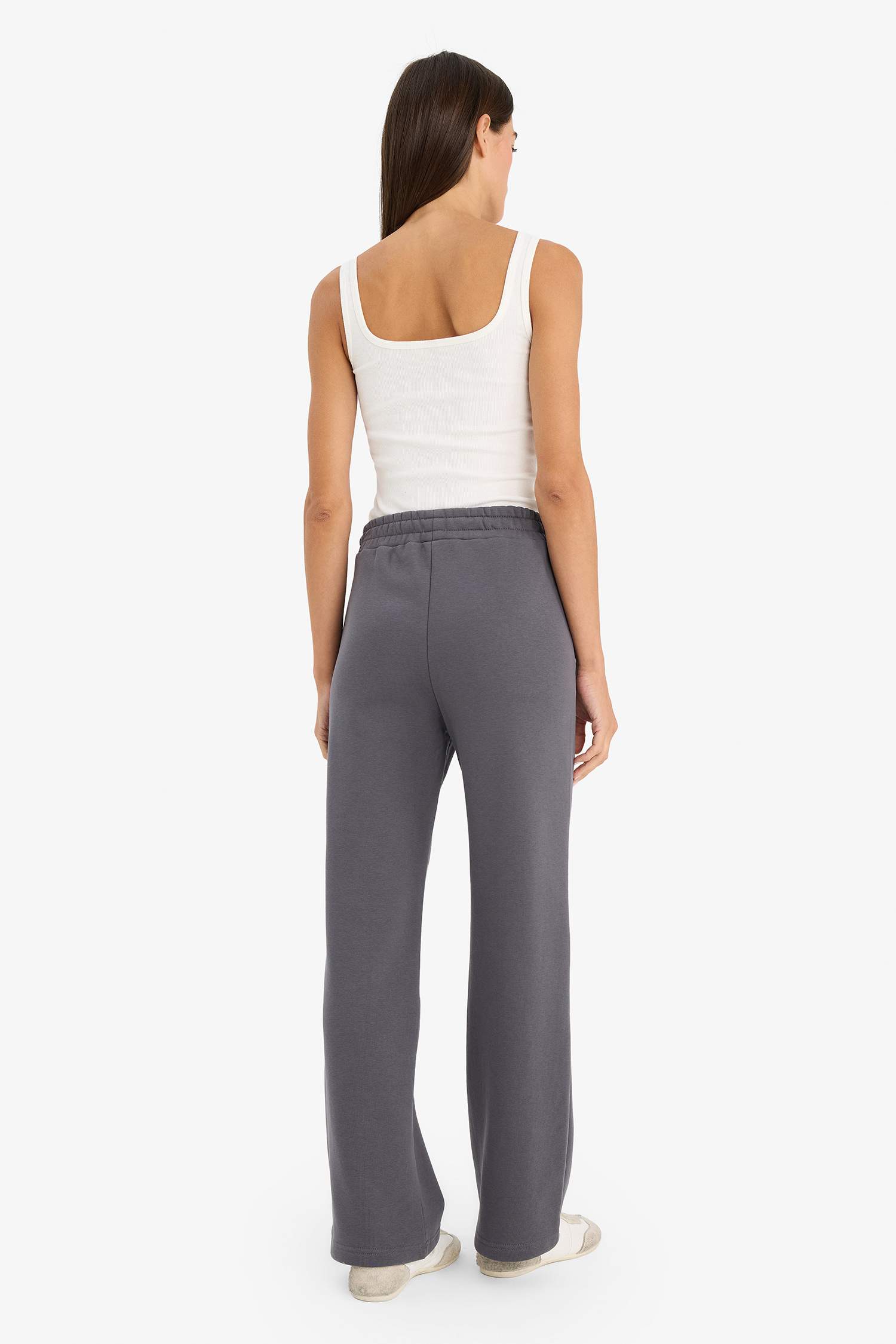 Straight Fit High Waist Thick Basic Sweatpants