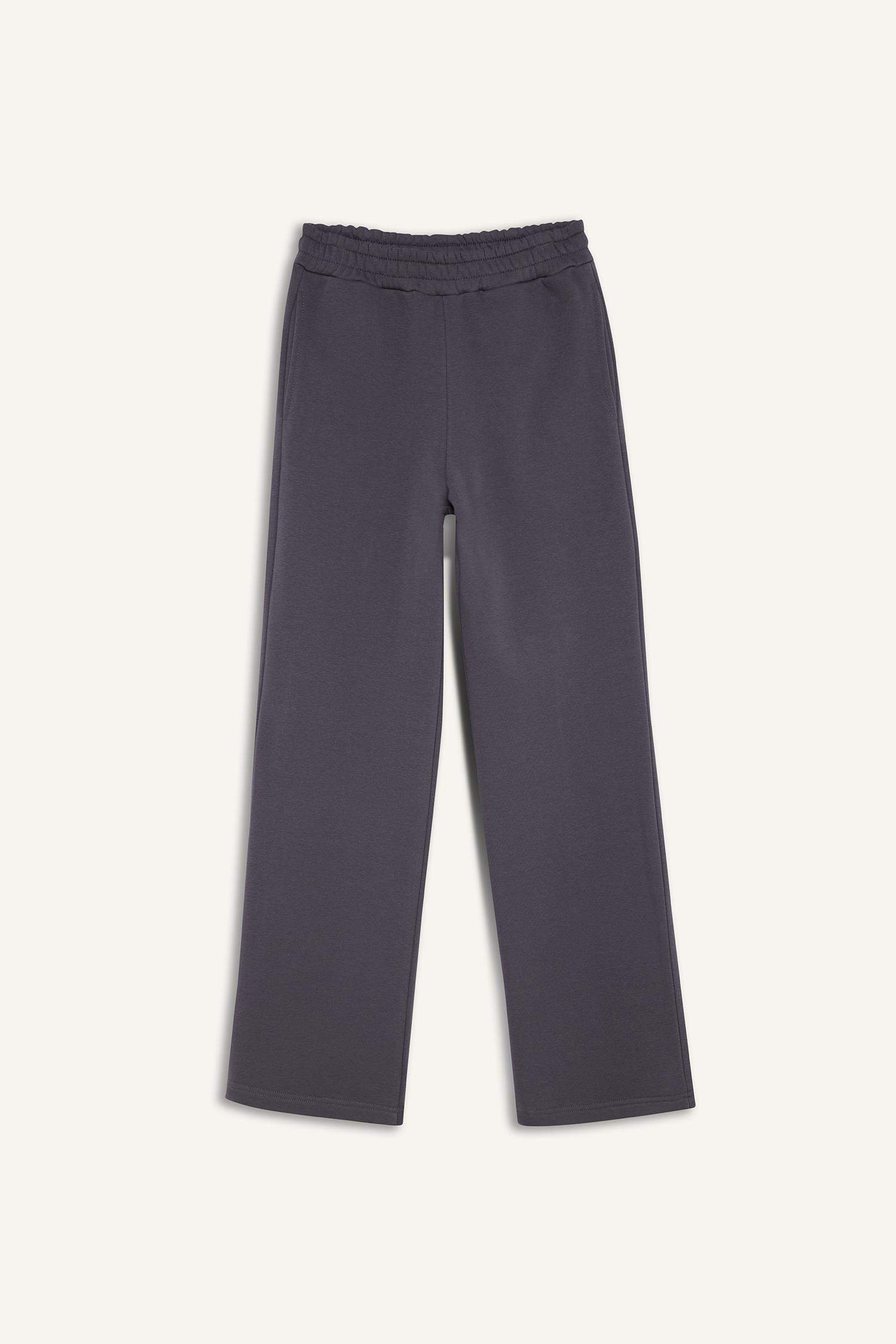 Straight Fit High Waist Thick Basic Sweatpants