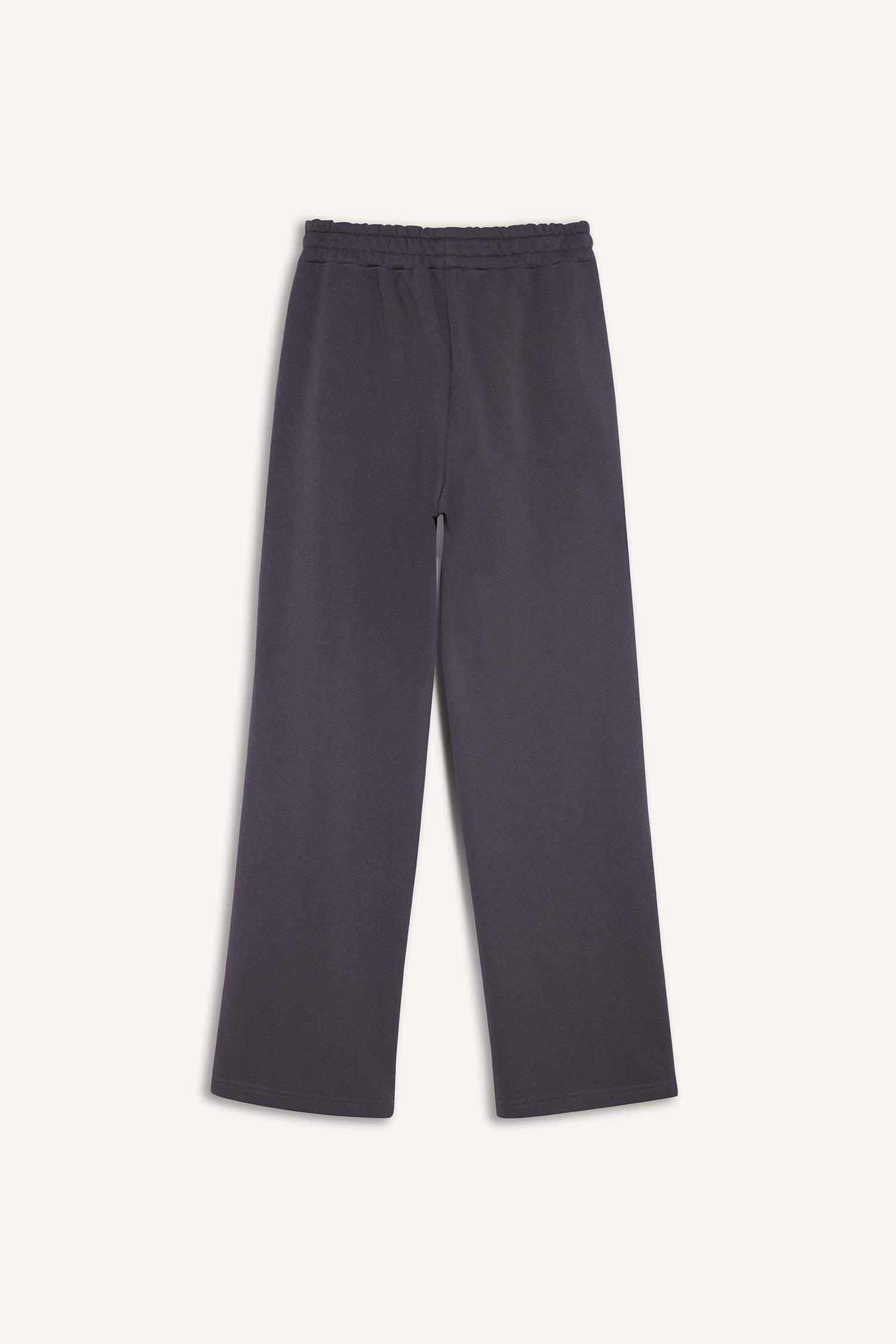 Straight Fit High Waist Thick Basic Sweatpants