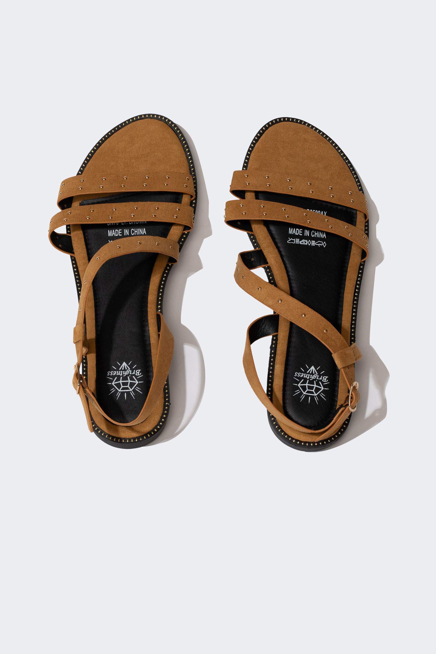 Woman Double Strap Flat Sole Sandals