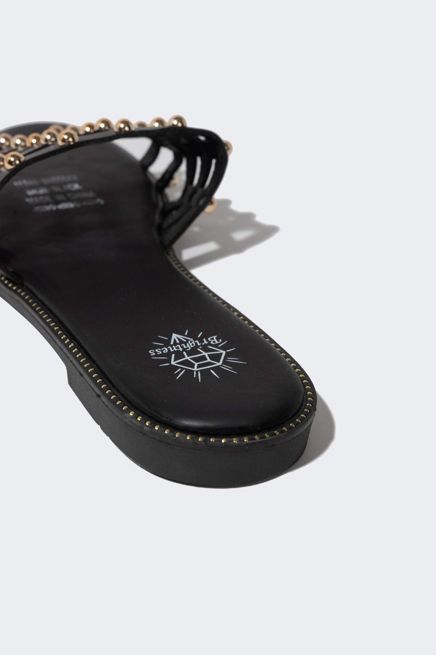 Woman Flat Heel Faux Leather Sandals