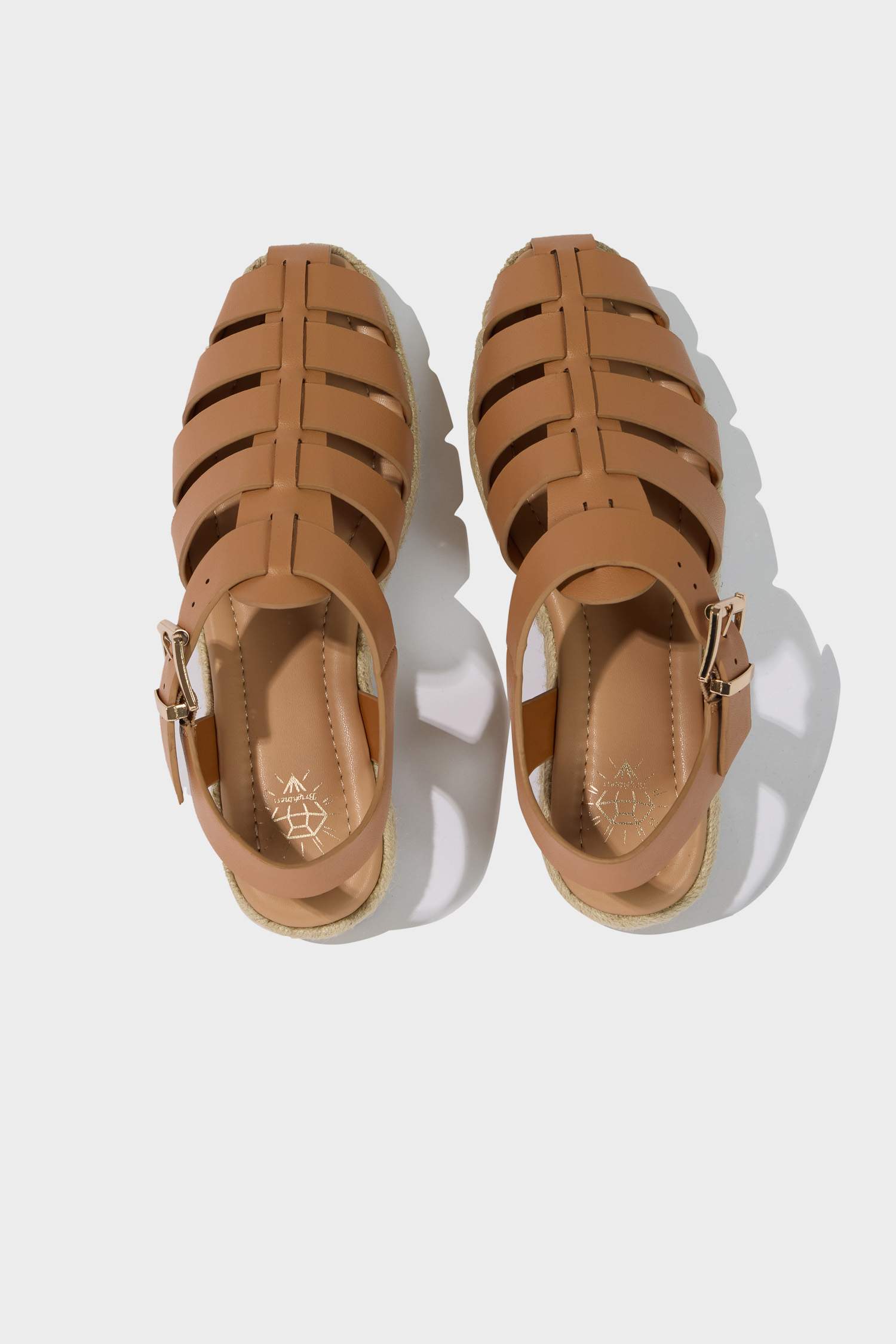 Woman Flat Sole Faux Leather Espadrille Shoes