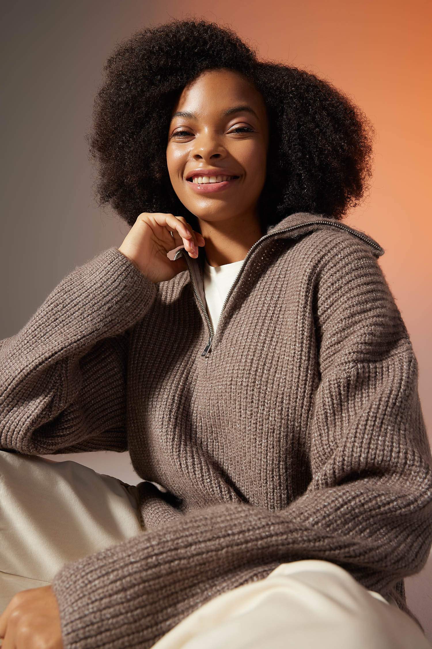 بلوفر اوفر سايز بياقة بولو