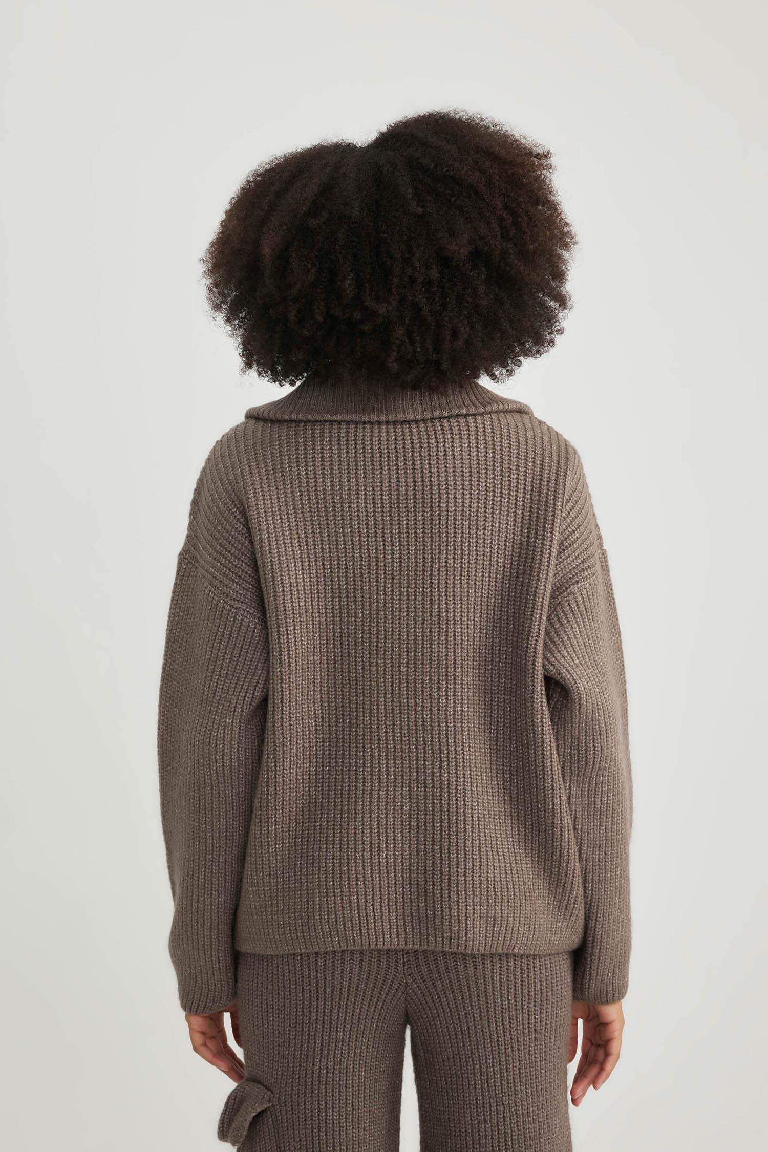 بلوفر اوفر سايز بياقة بولو