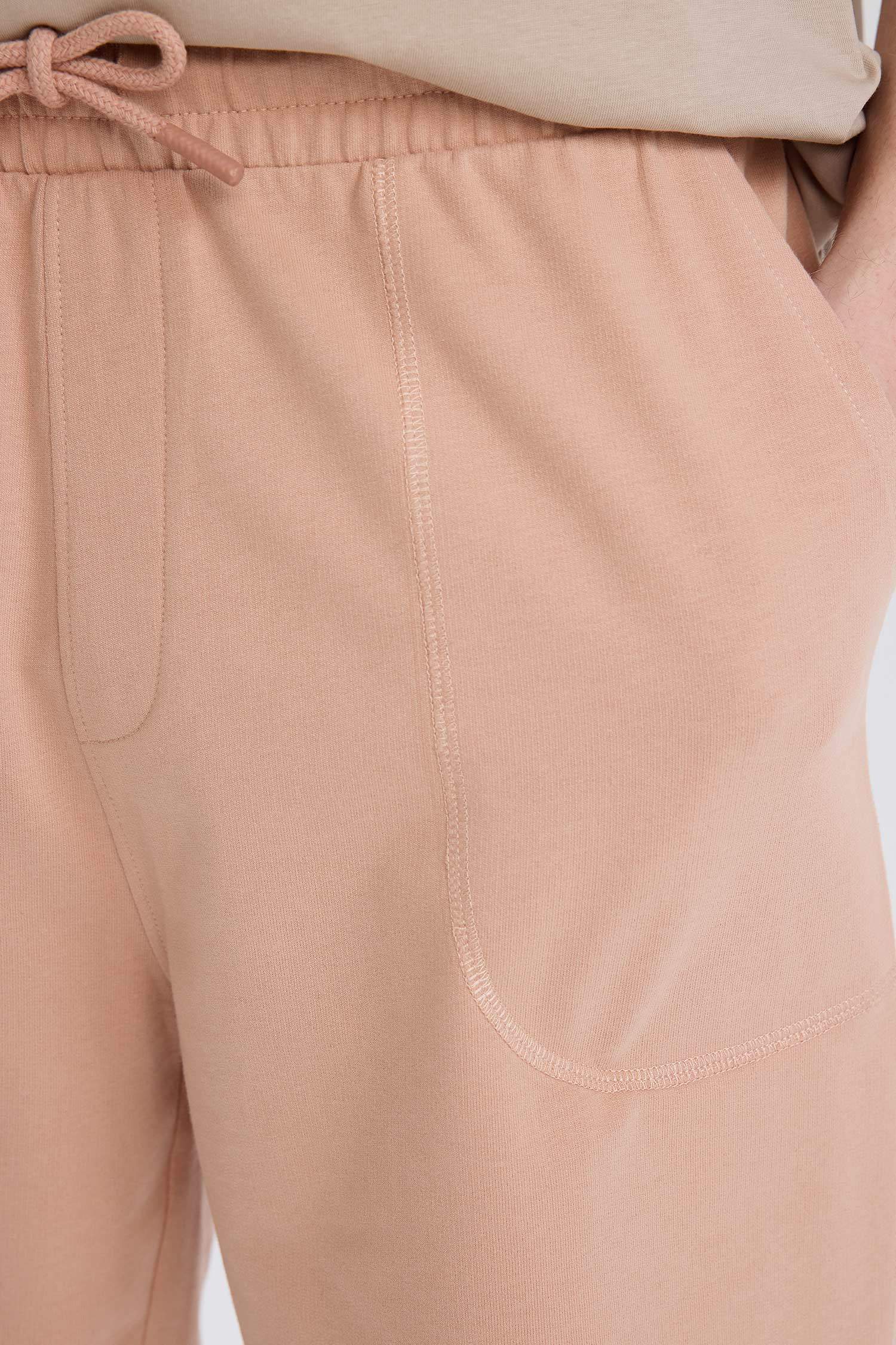 %100 Pamuk Slim Fit Dar Kesim Dar Paça Cepli Basic Düz Şort