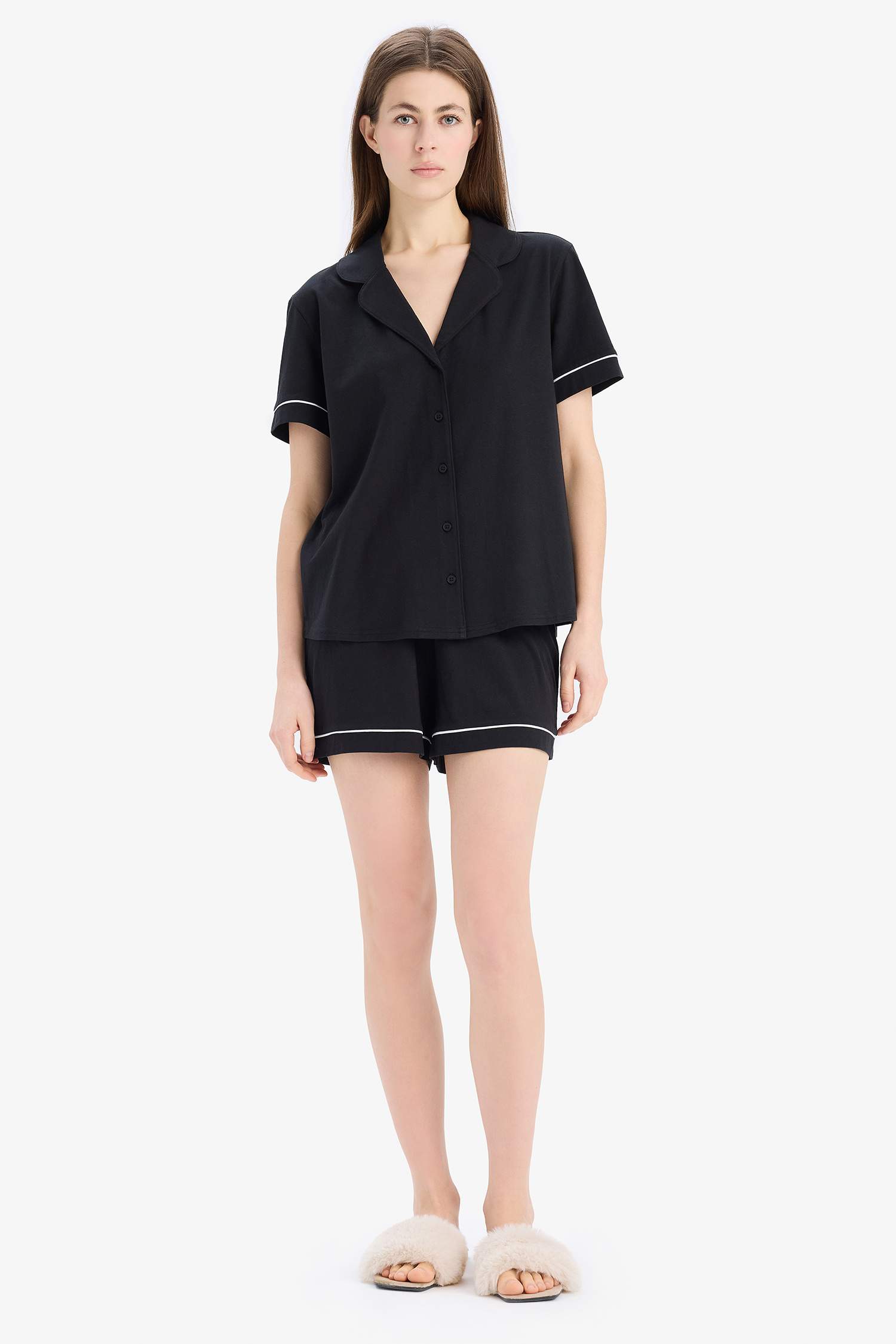 Short Sleeve Top Shorts 2 Piece Pajama Set