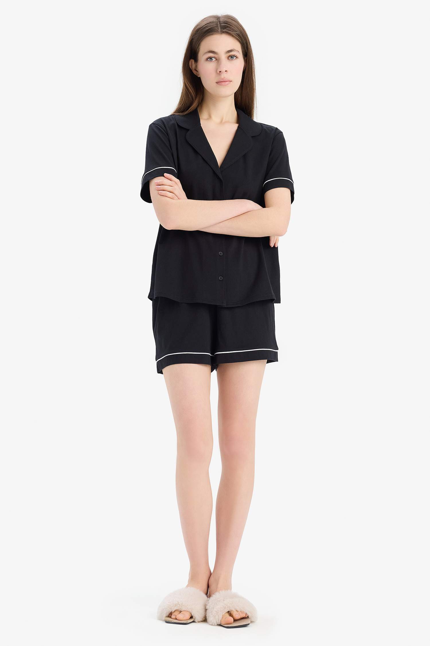 Short Sleeve Top Shorts 2 Piece Pajama Set