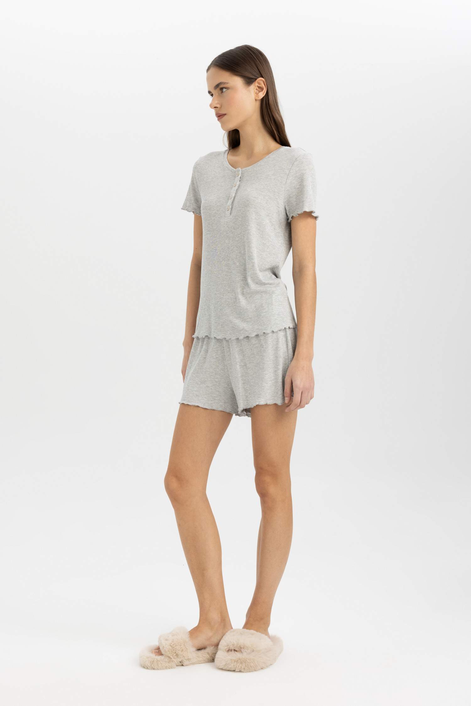 Ribbed 2 Piece Pajama Set