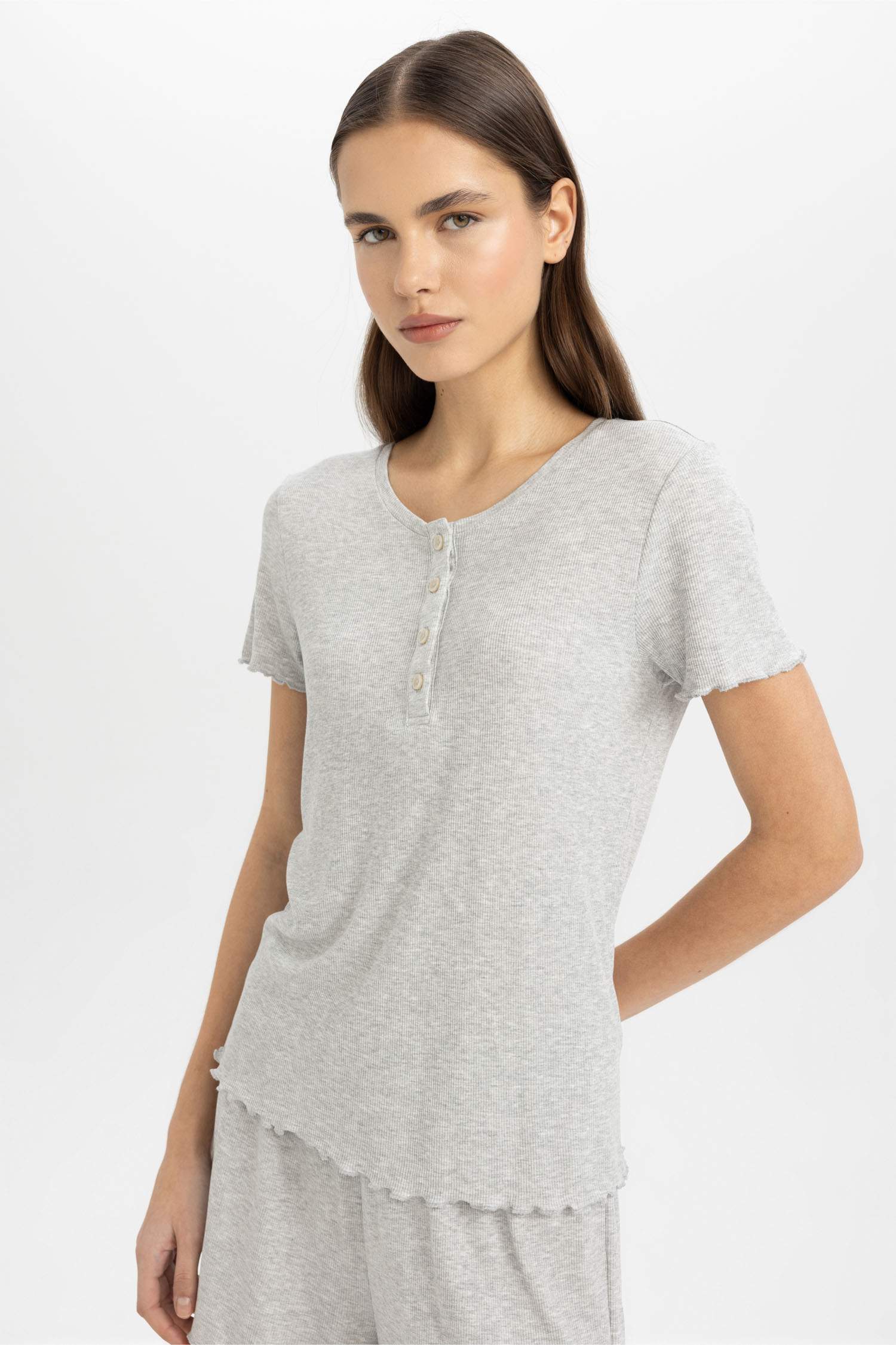 Ribbed 2 Piece Pajama Set