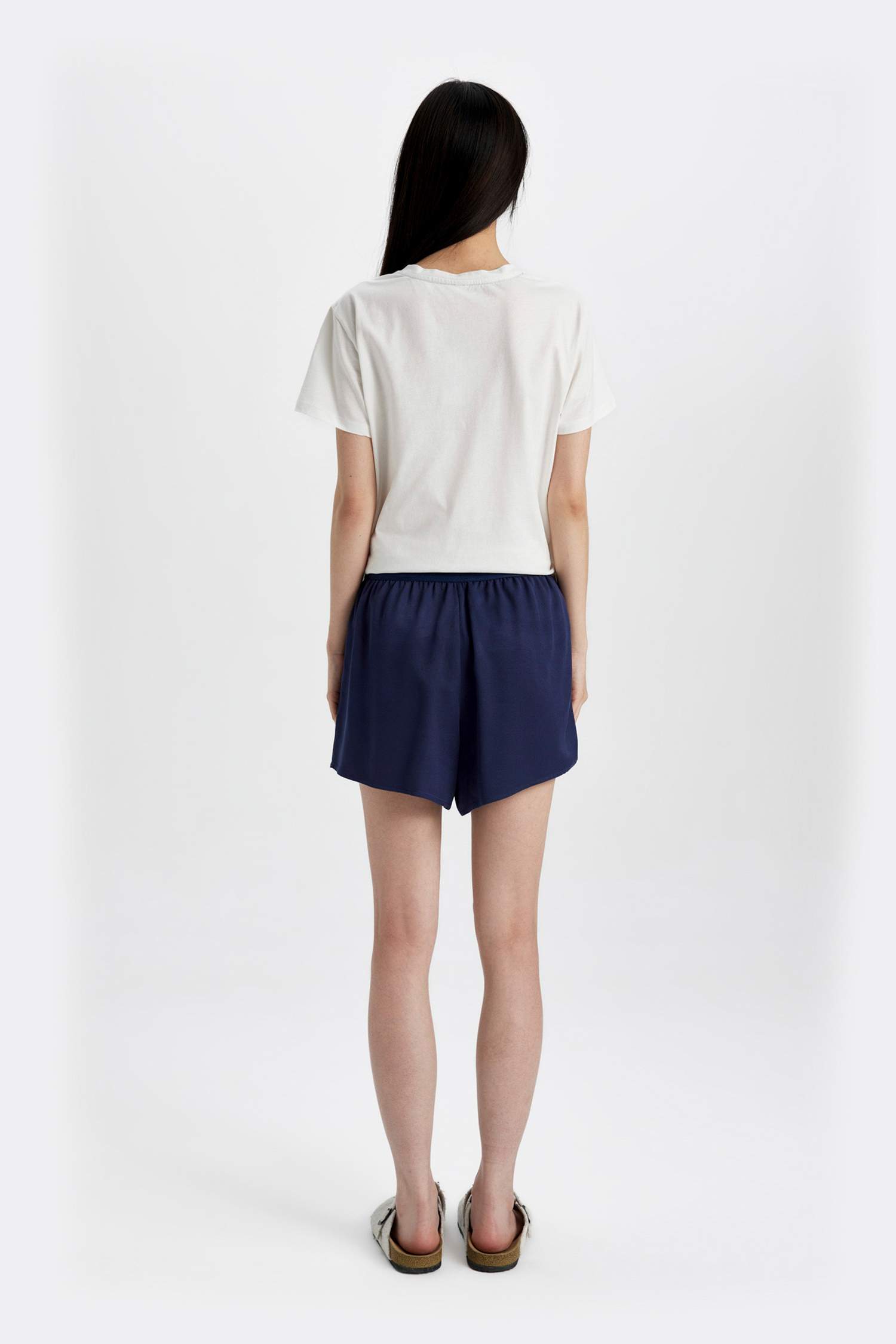 بنطلون بيجاما منسوج قصة عادية