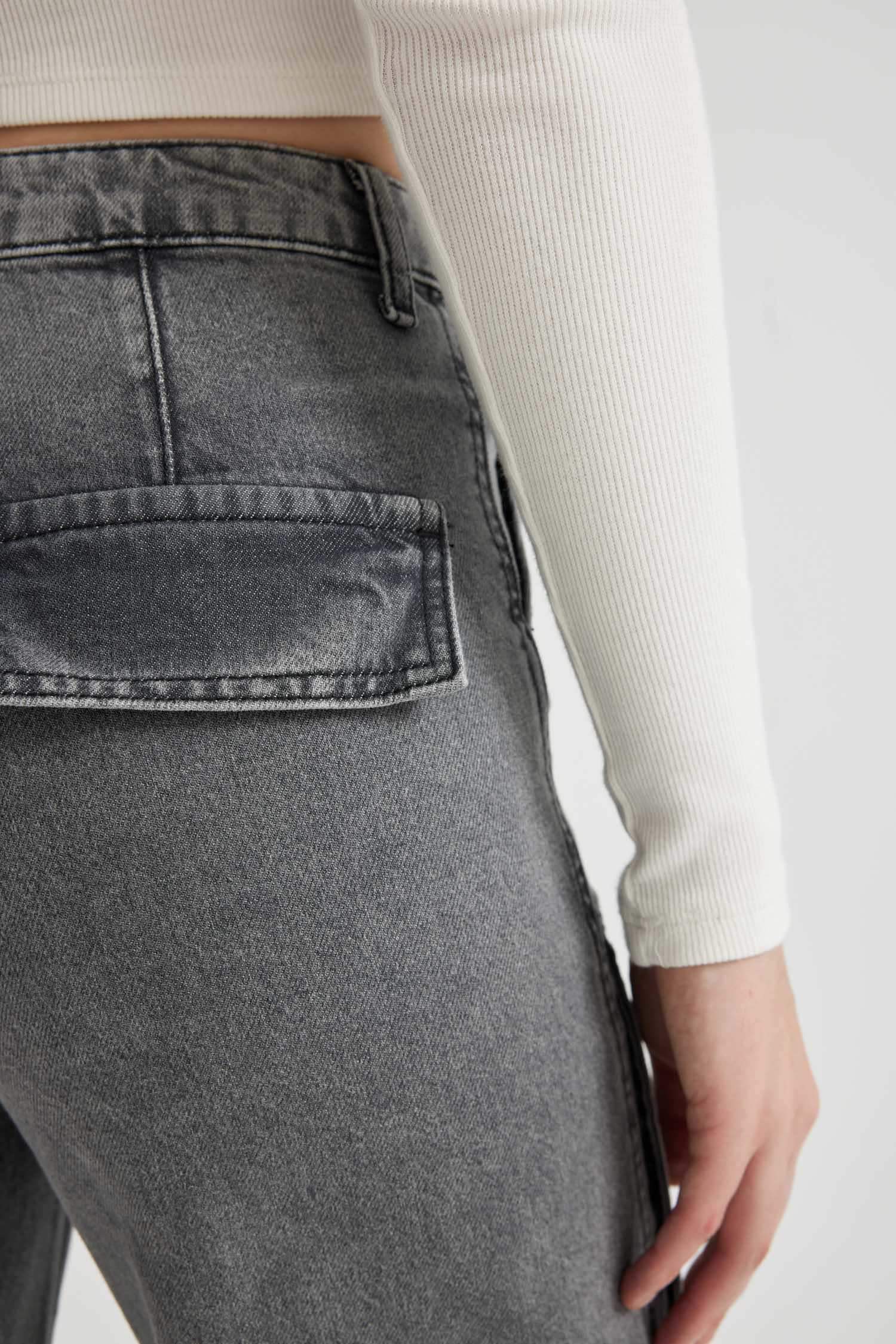 кең аяқ деним Шалбар