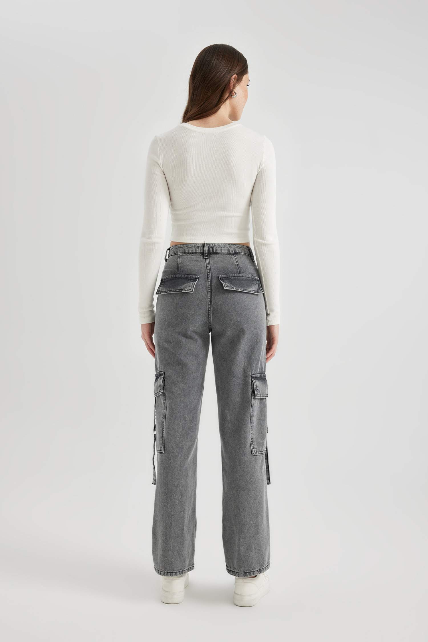 кең аяқ деним Шалбар