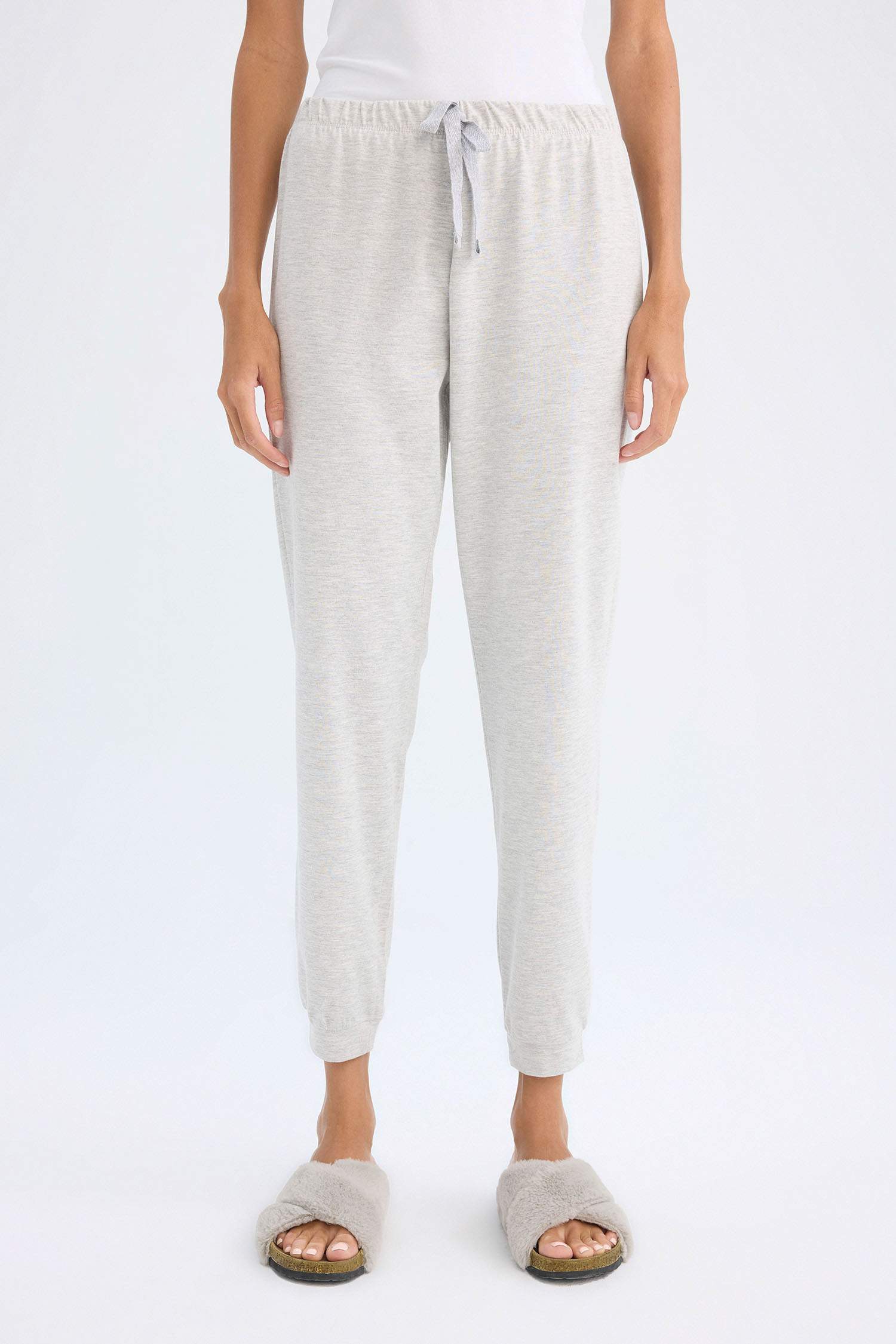 سروال بيجاما قصة عادية برباط