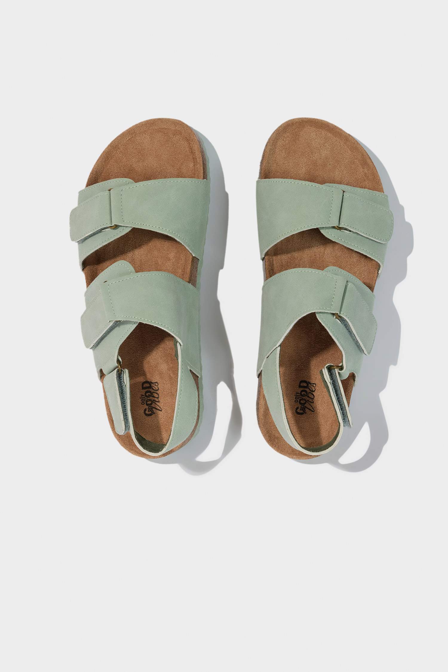 Girl Velcro Flat Sole Faux Leather Sandals