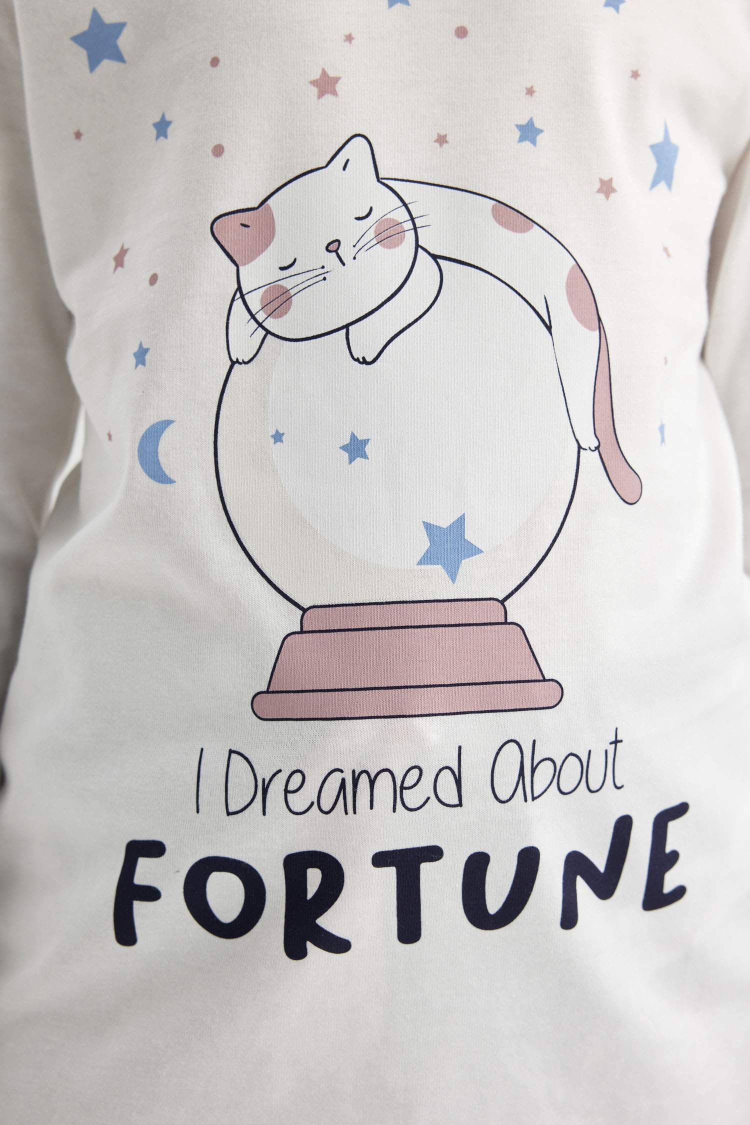 سيت بيجاما بناتي قطن قصة عادية - قطعتين