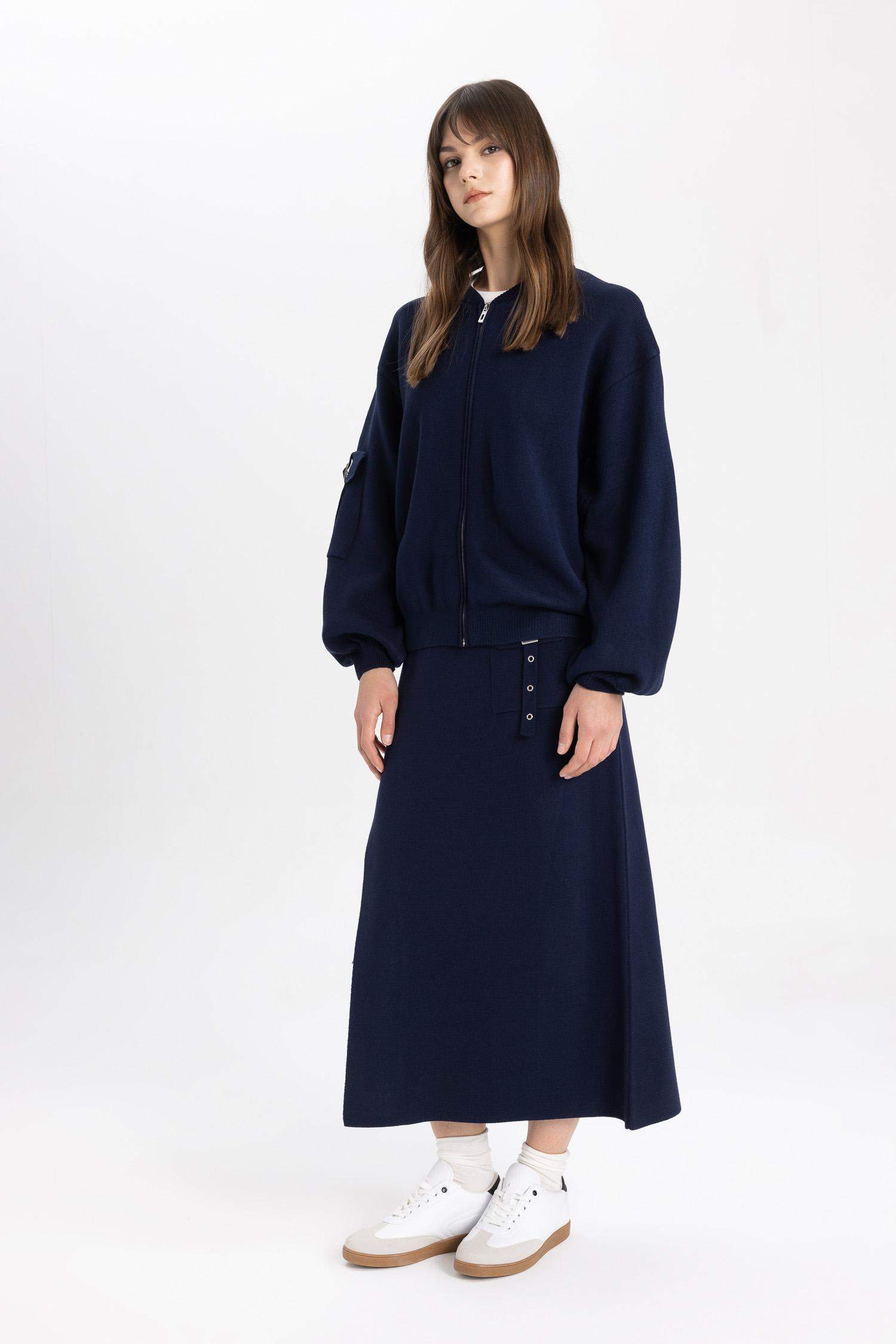 Regular Fit Maxi Triko Etek