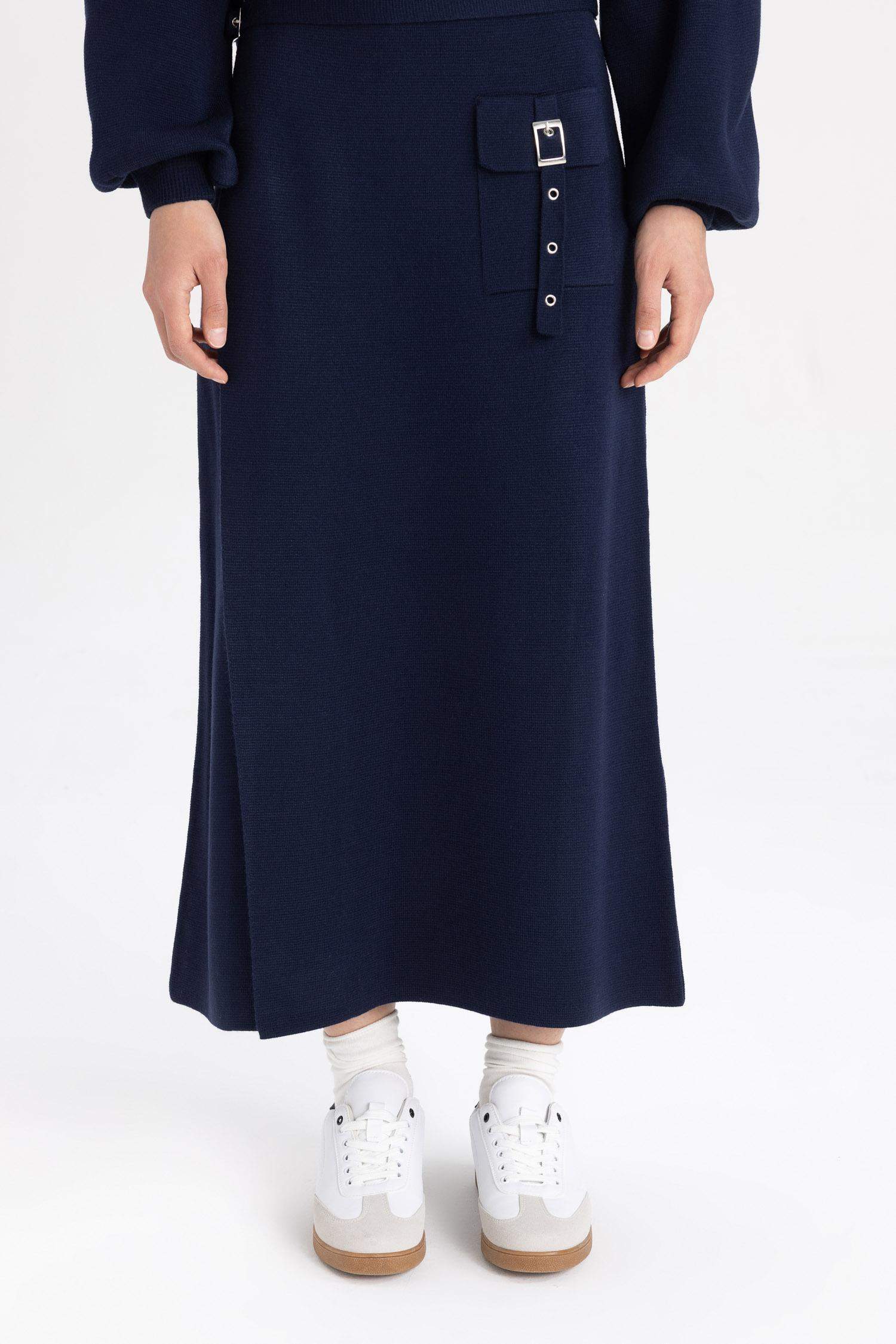 Regular Fit Maxi Triko Etek