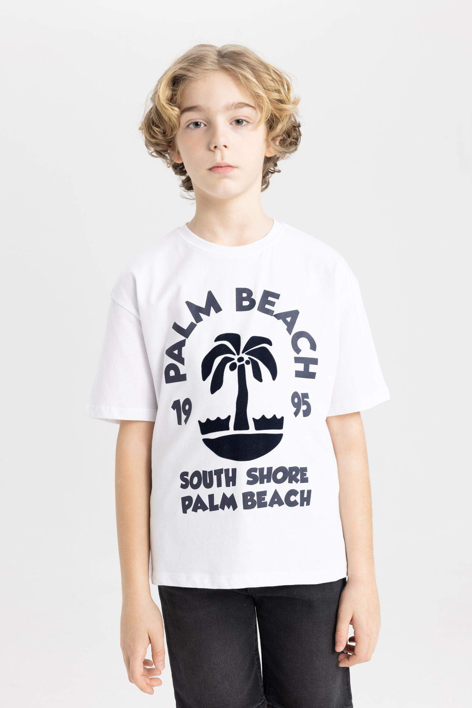Boy Oversize Fit Crew Neck Printed T-Shirt