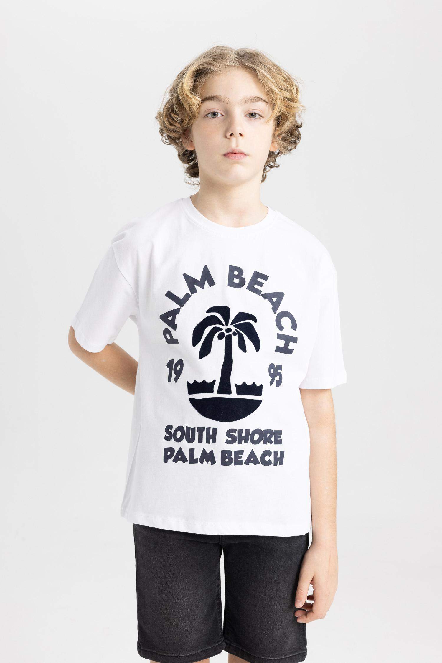 Boy Oversize Fit Crew Neck Printed T-Shirt