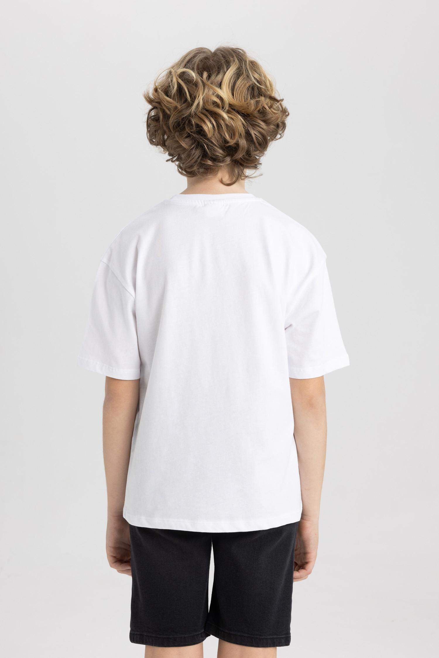 Boy Oversize Fit Crew Neck Printed T-Shirt