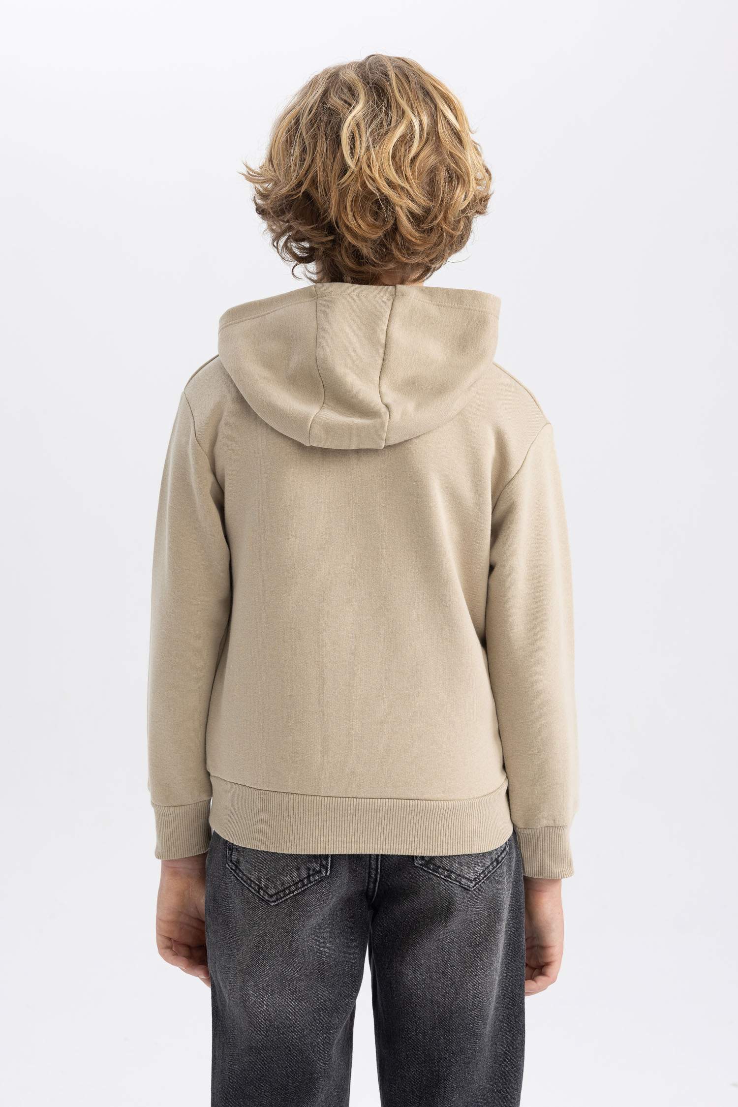 Erkek Çocuk Baskılı Kapüşonlu Sweatshirt