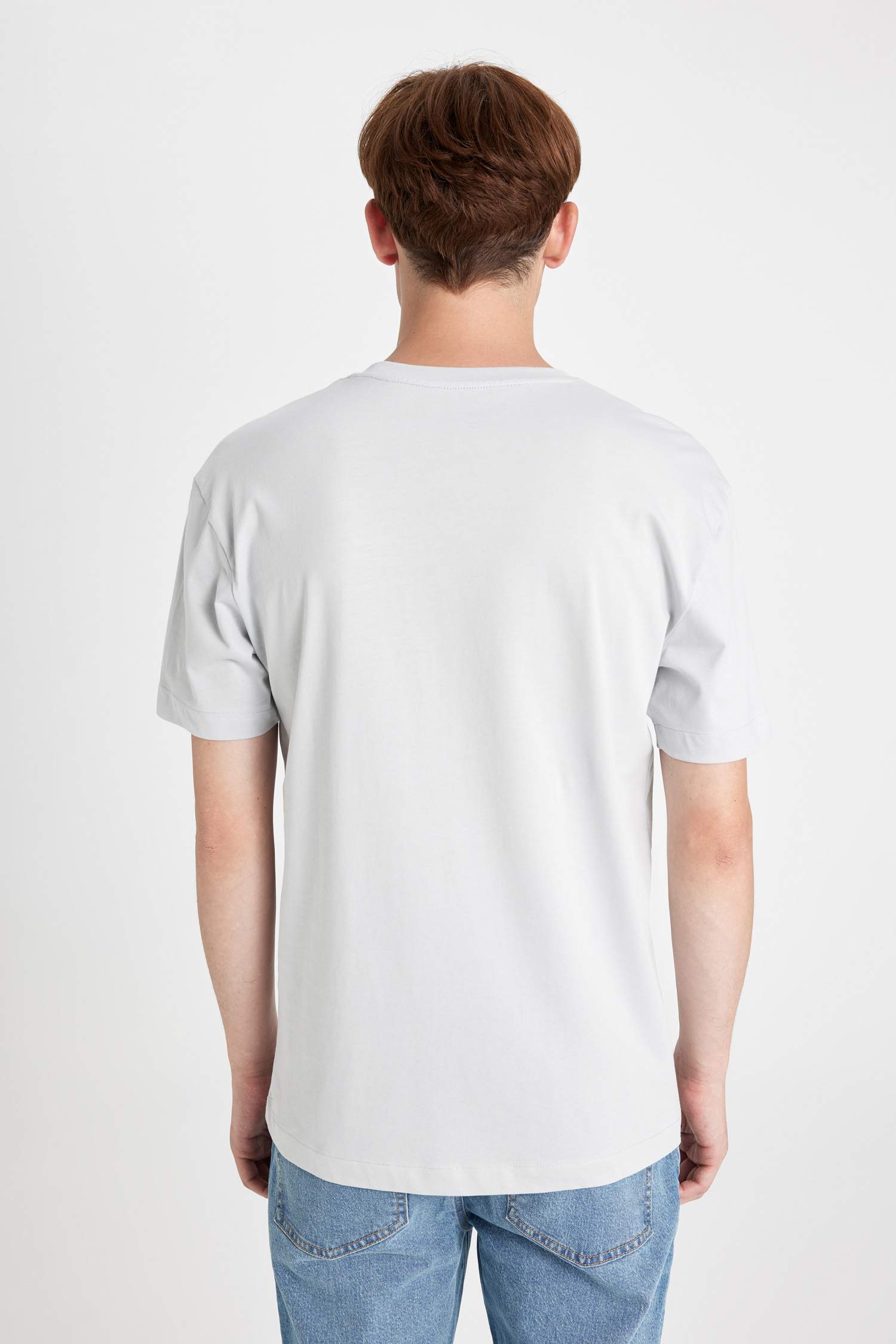 Regular Fit Crew Neck Printed Short Sleeve T-Shirt