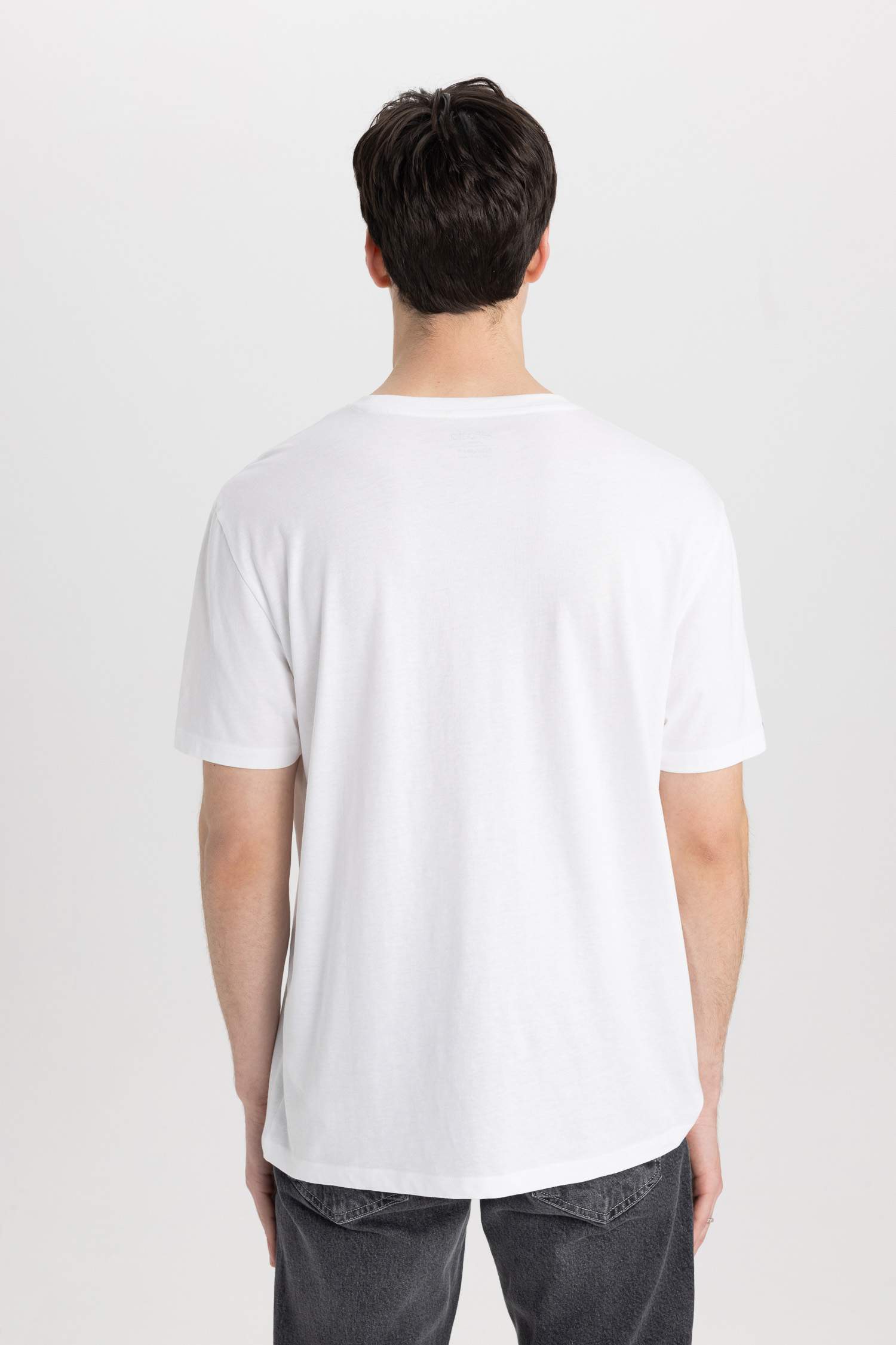 Regular Fit Crew Neck Printed Short Sleeve T-Shirt