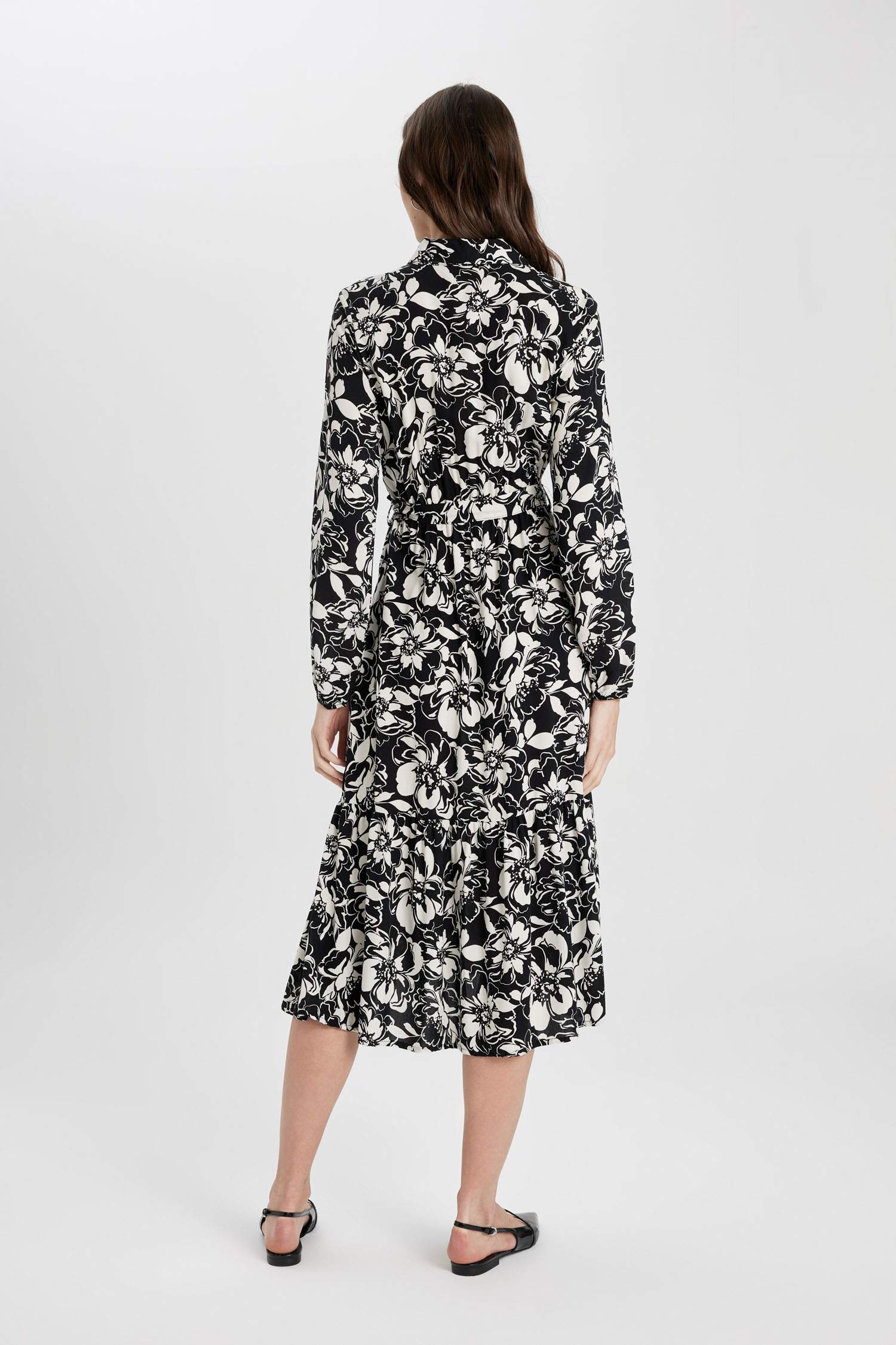 فستان ردن طويل ميدي بياخة قميص