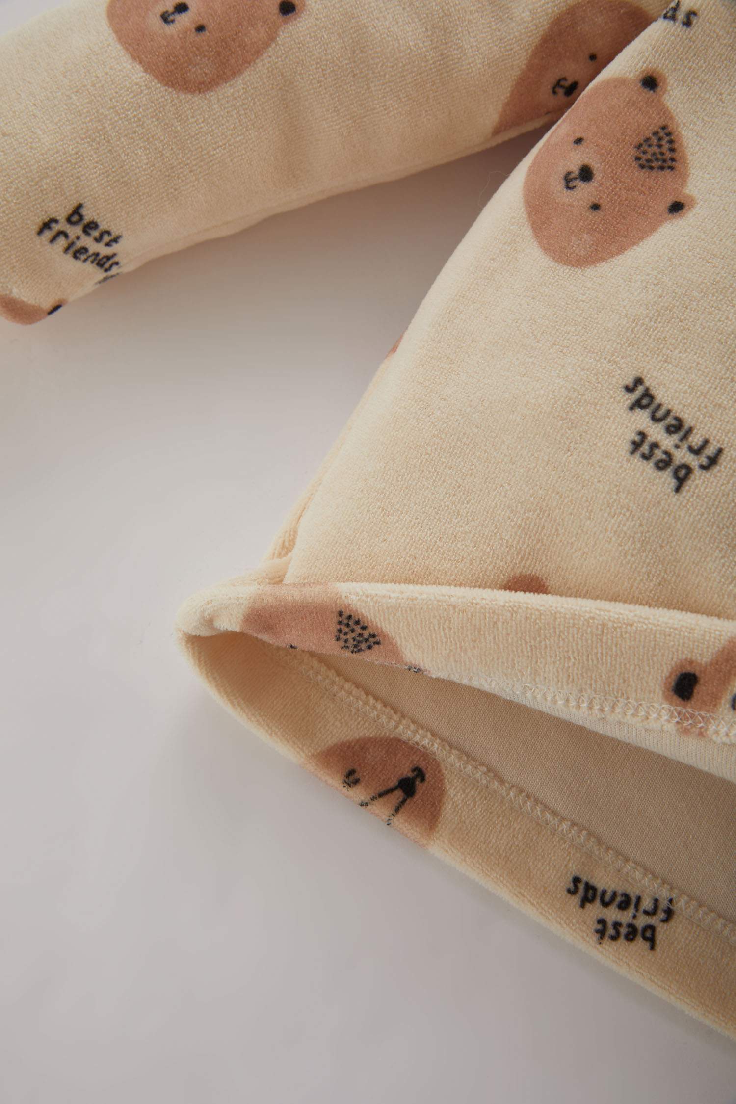 Baby Boy Safari Printed Velvet Cotton 2 Piece Pajama Set