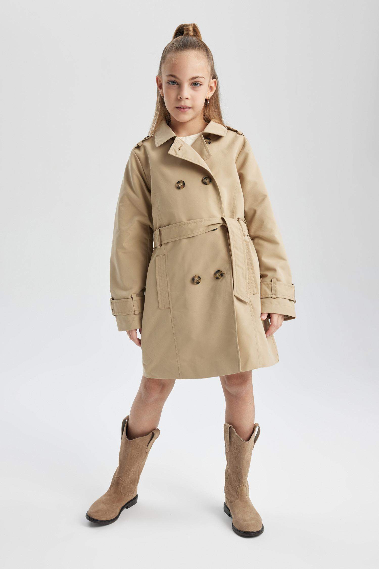 Kız Çocuk Su İtici Trençkot