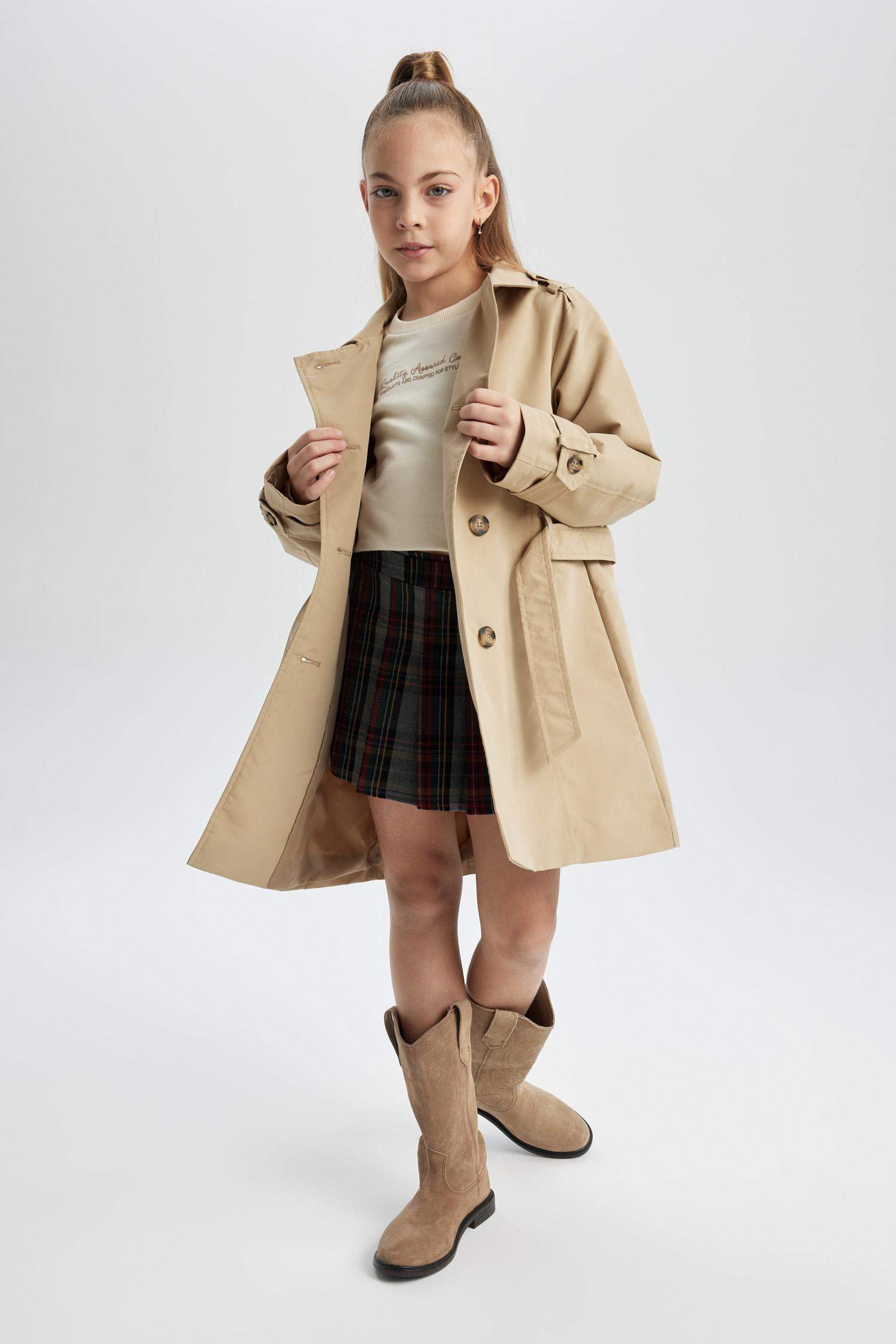 Kız Çocuk Su İtici Trençkot