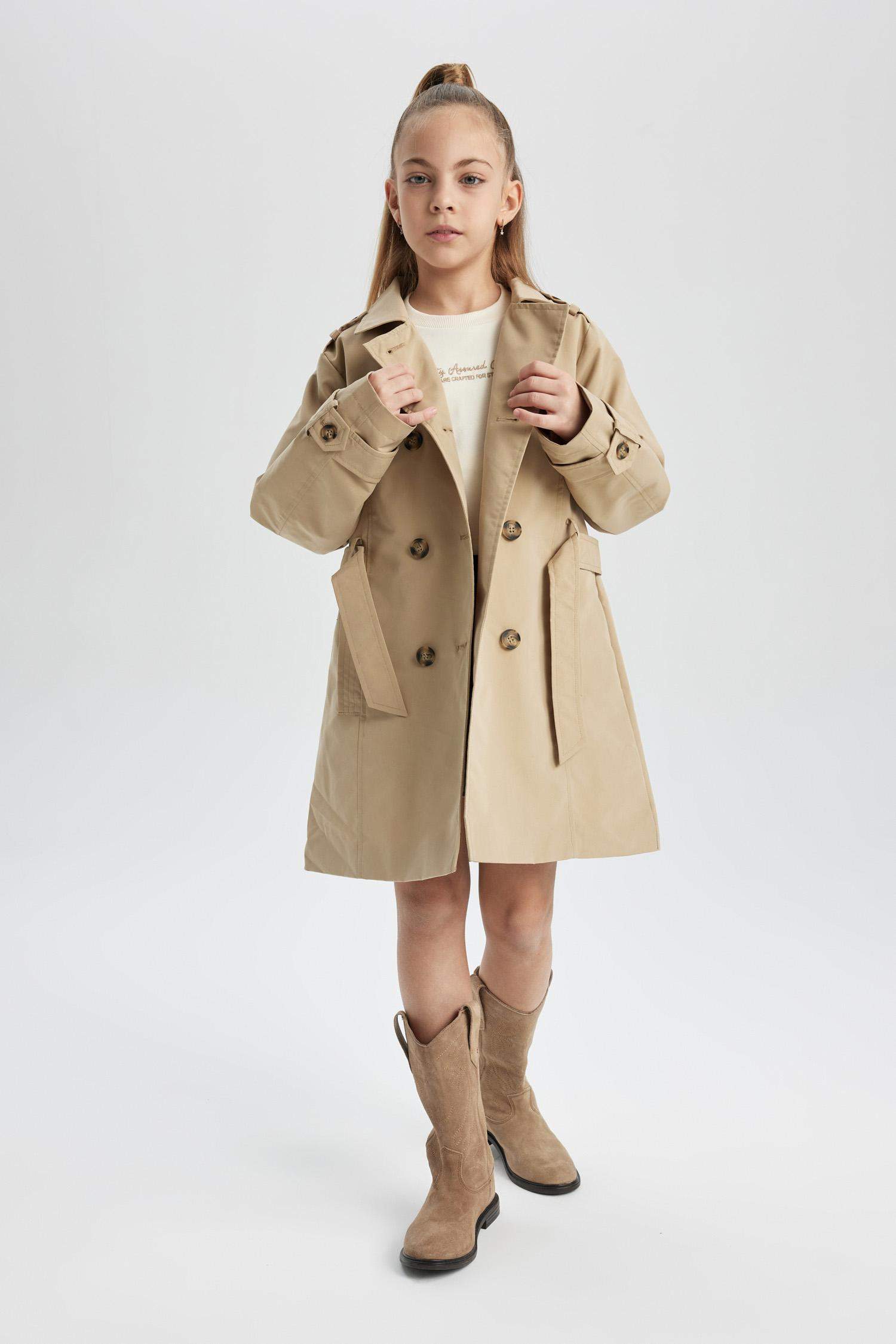 Kız Çocuk Su İtici Trençkot