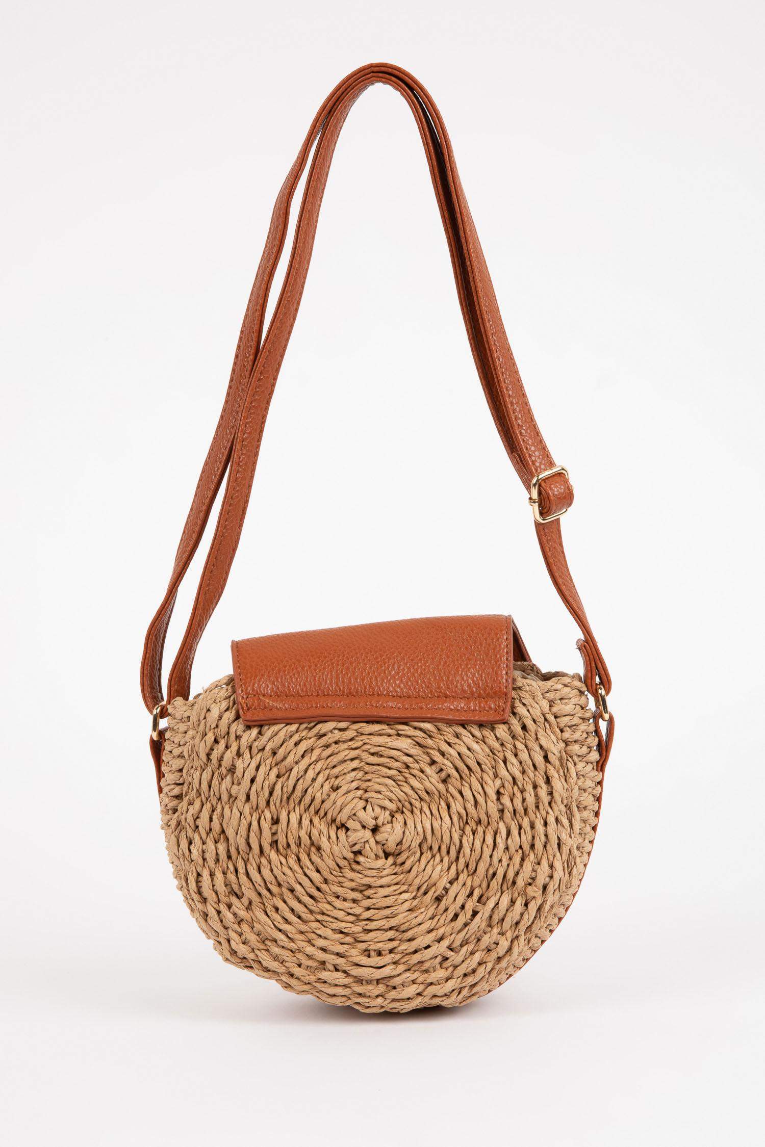 Kadın Uzun Askılı Hasır Çapraz Çanta