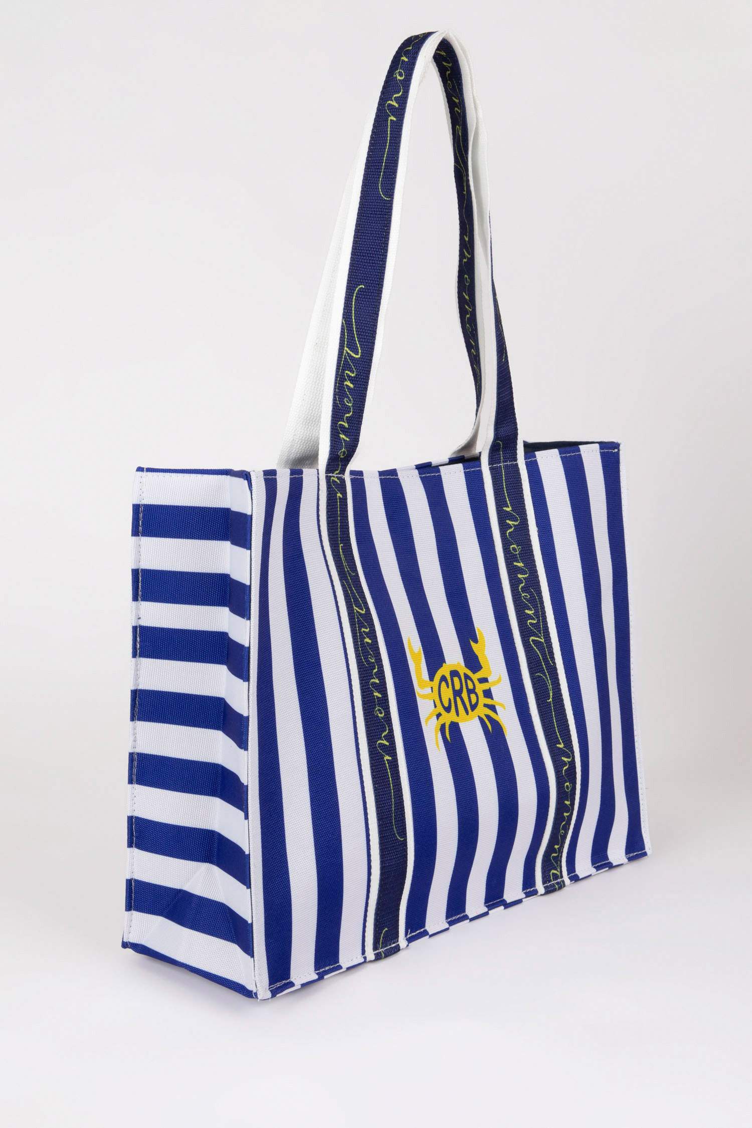 Kadın Çizgi Desenli Kanvas El Çantası