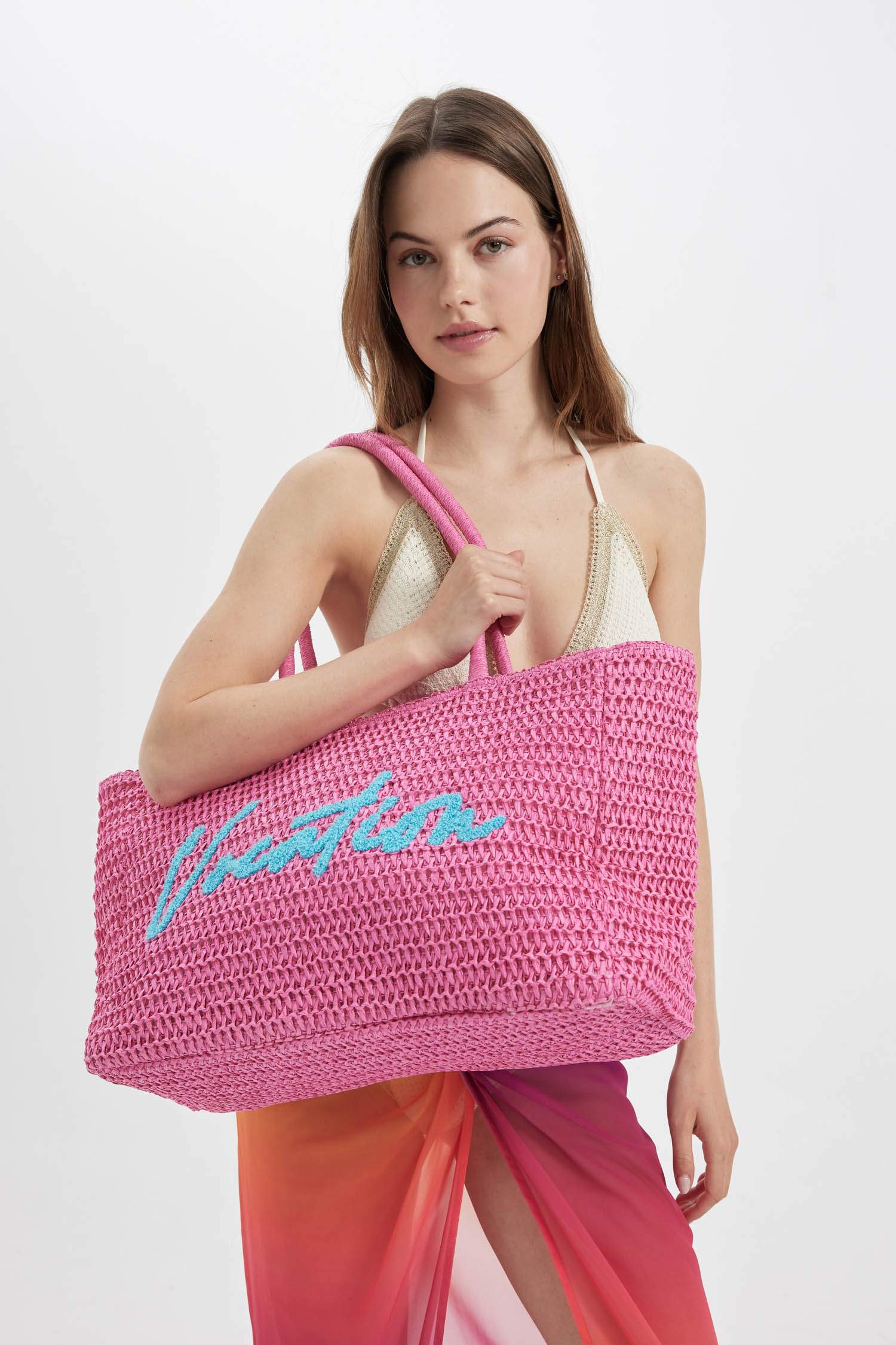 Kadın Hasır Omuz Çantası