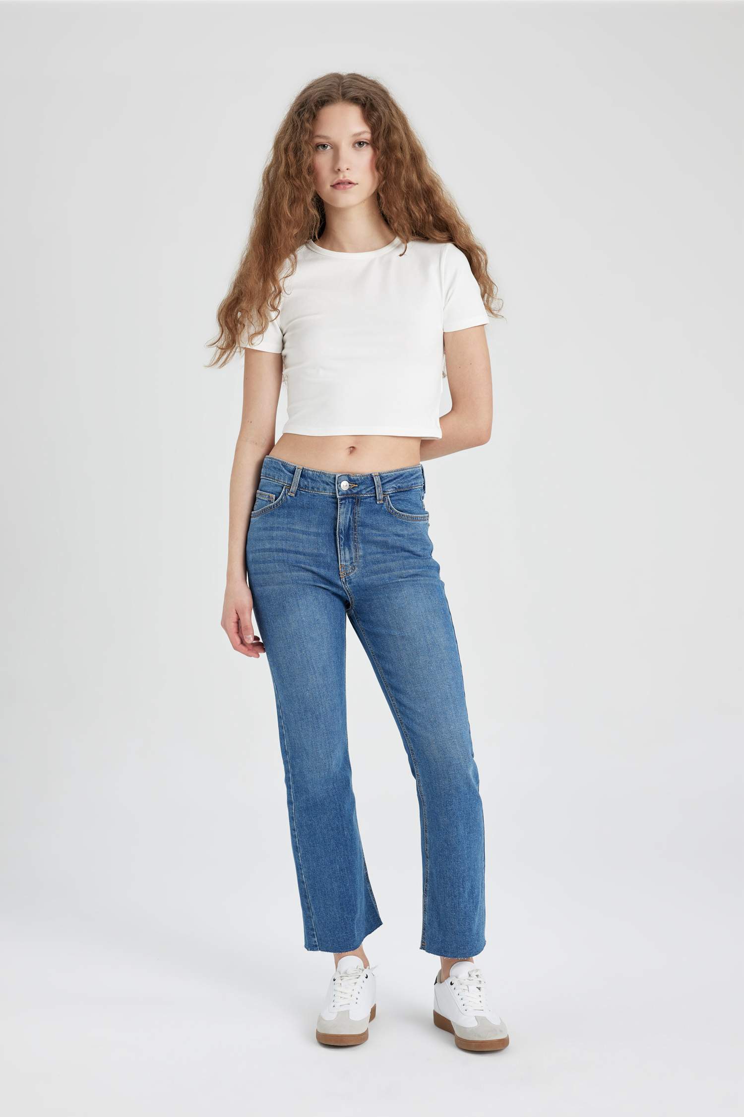 Crop Flare Fit High Waist Ankle Length Jeans