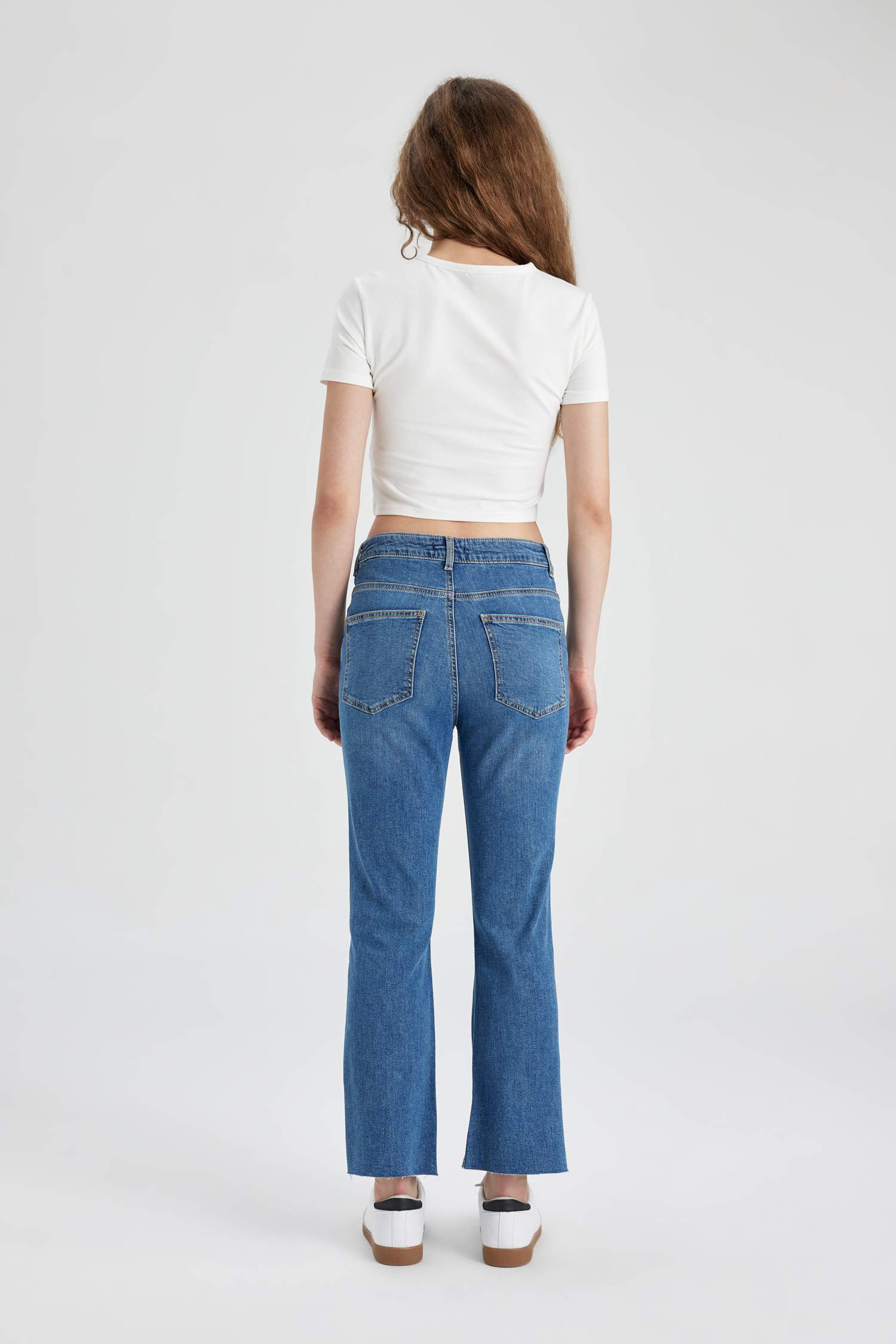 Crop Flare Fit High Waist Ankle Length Jeans